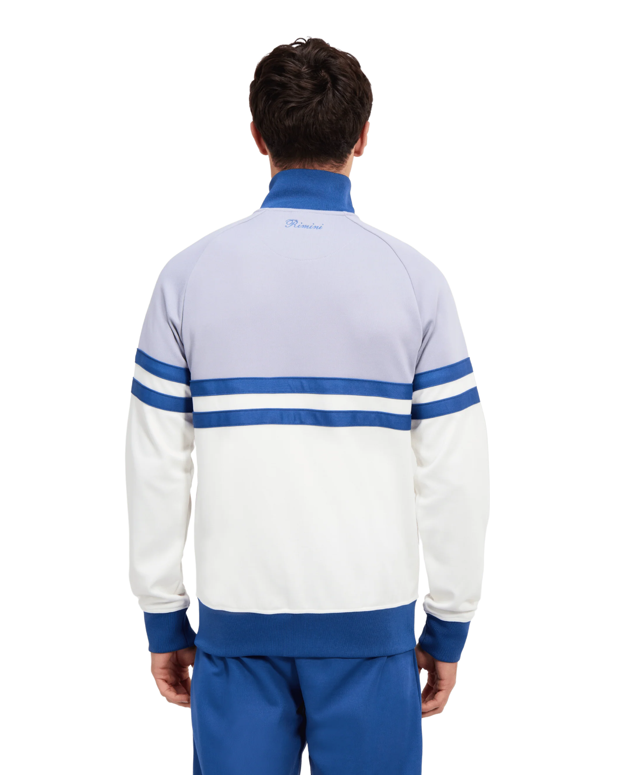 Rimini Track Top in Lavender/Off White - Image 3