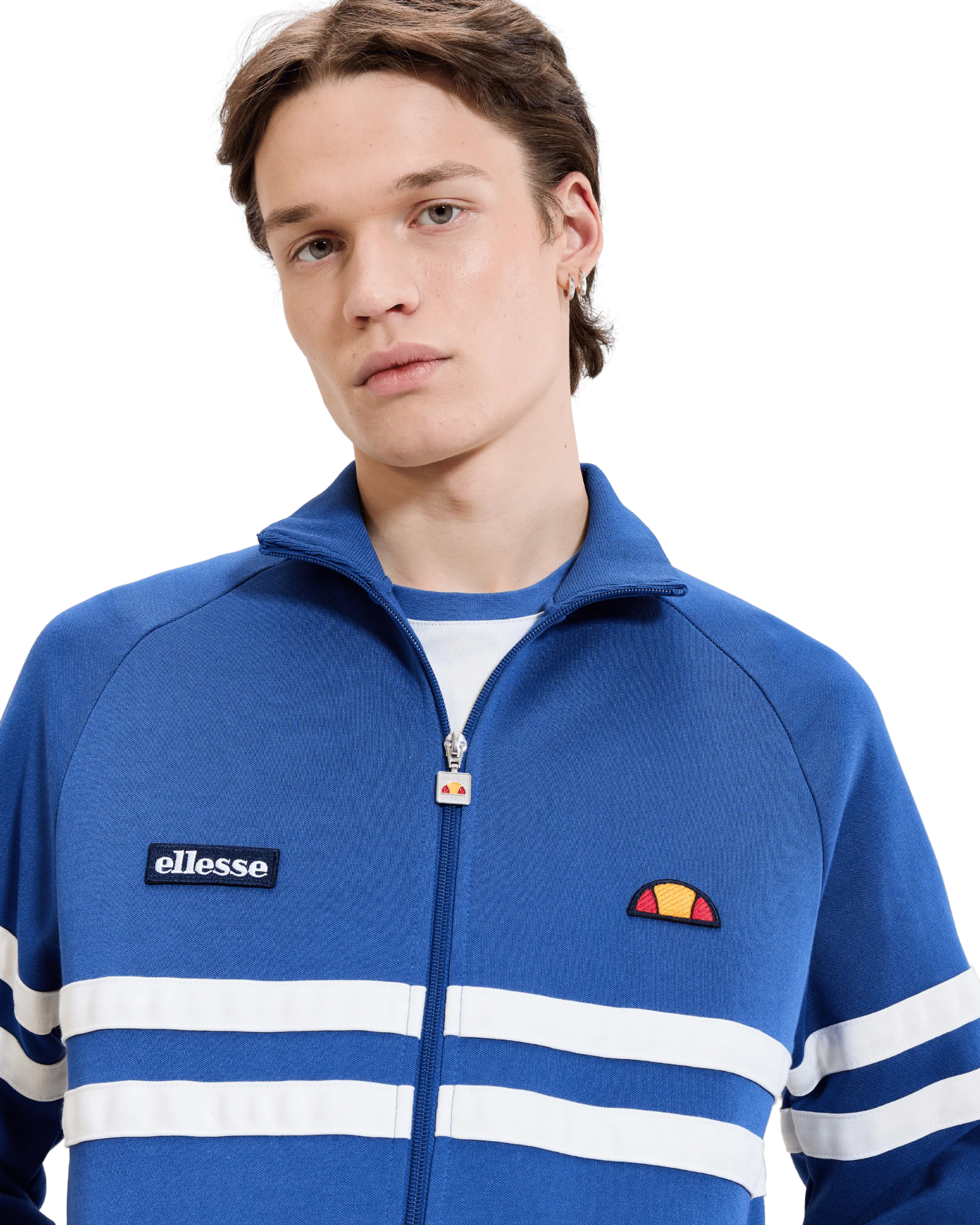 Rimini Track Top in Navy/Off White - Image 4