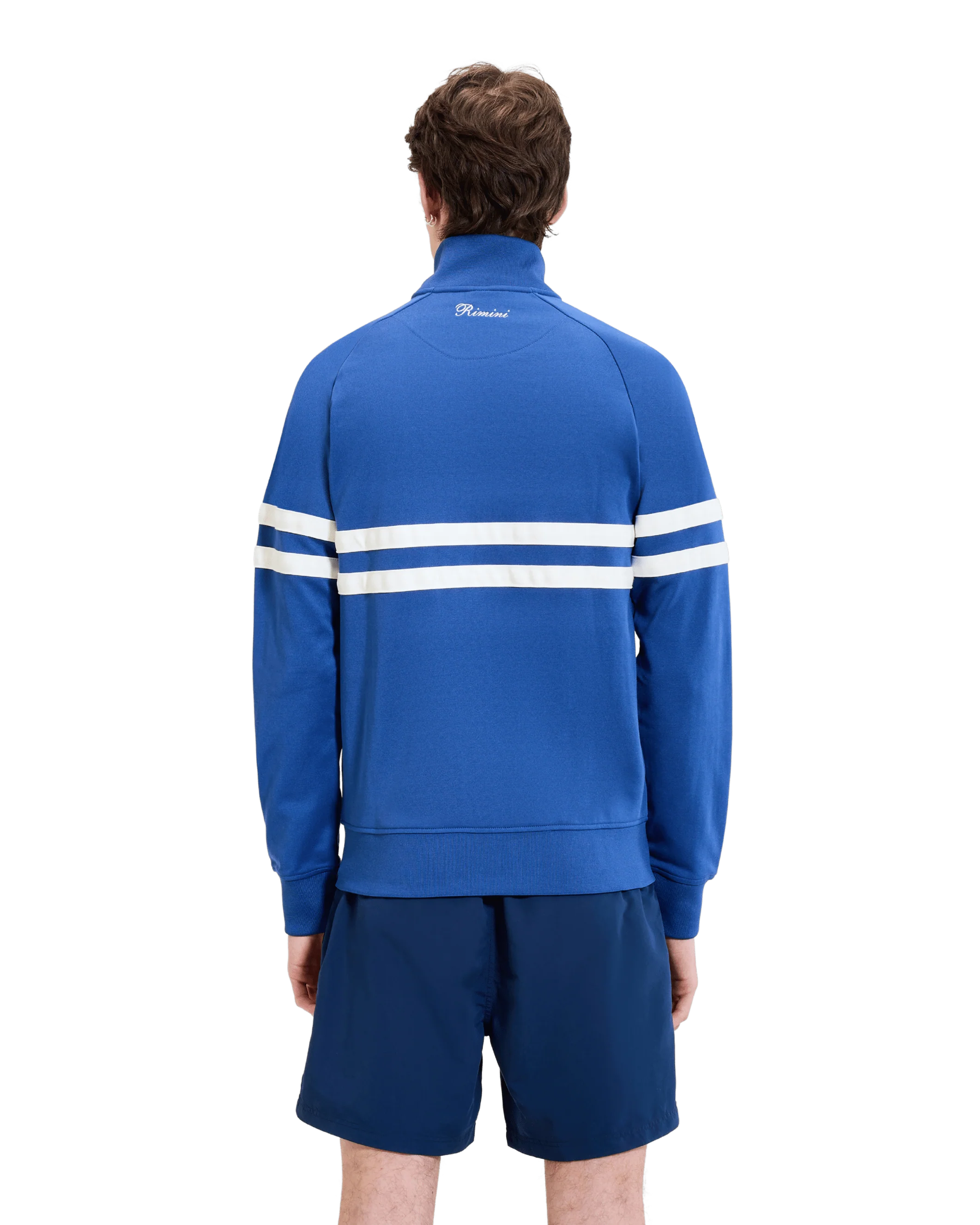 Rimini Track Top in Navy/Off White - Image 5
