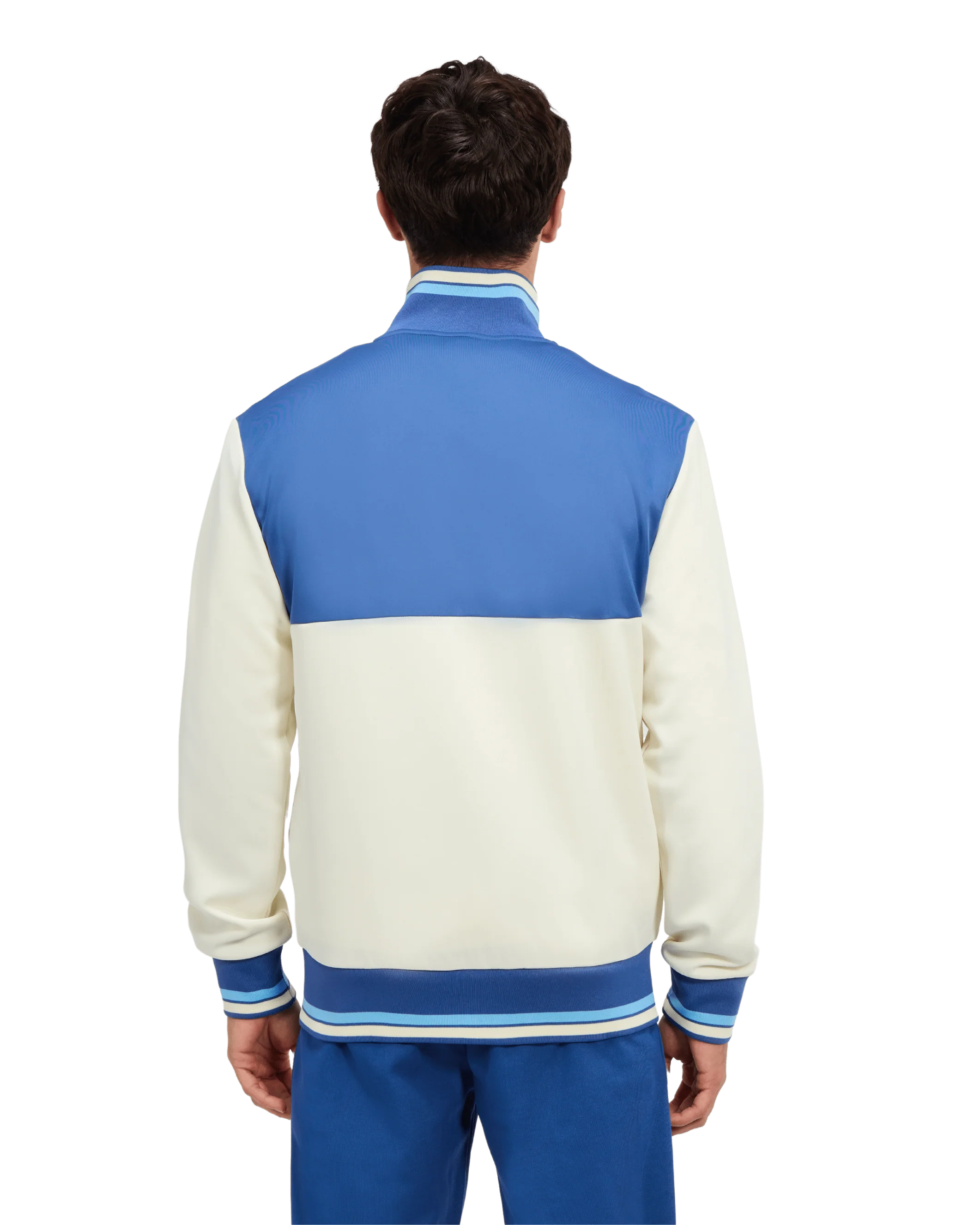 Vignola Track Top in Off White/Navy - Image 3