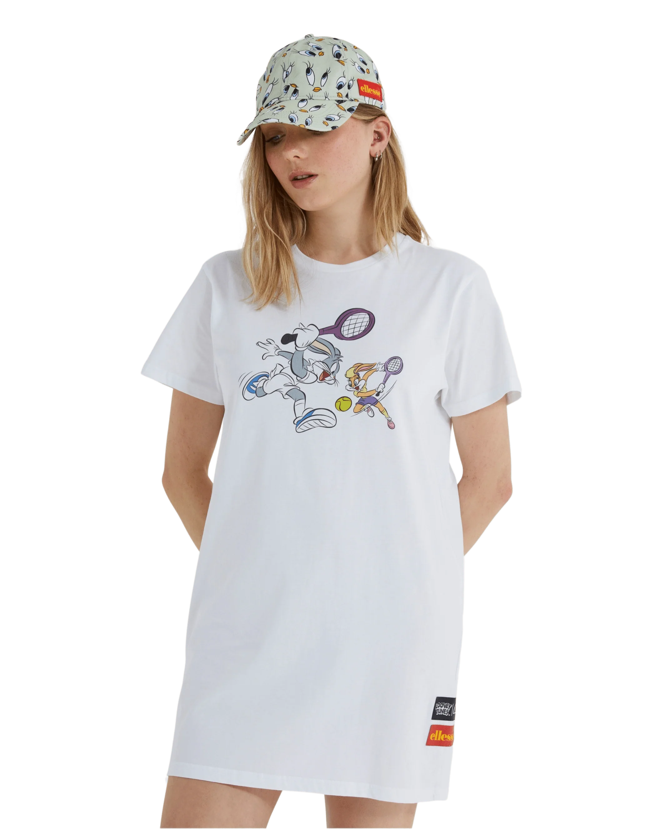 Waab Looney Tunes Dress in White - Image 2