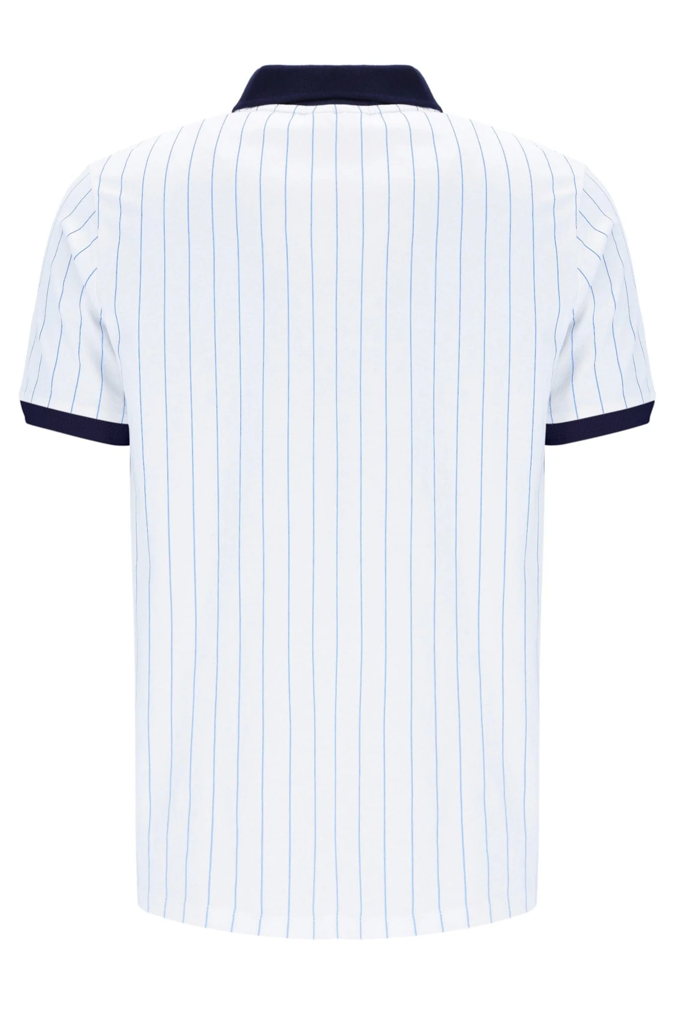 BB1 Classic Vintage Striped Polo In White/Fila Navy/Vista Blue - Image 5