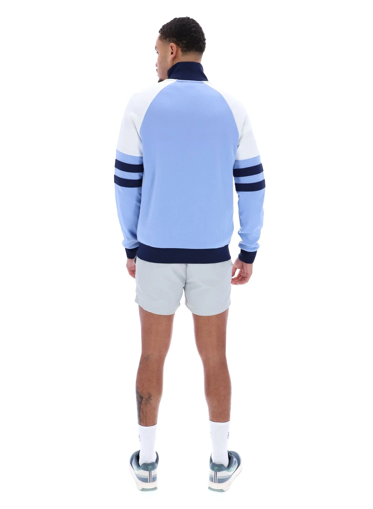 Founder Cut And Sew Track Jacket In Vista Blue/Fila Navy/White - Image 4