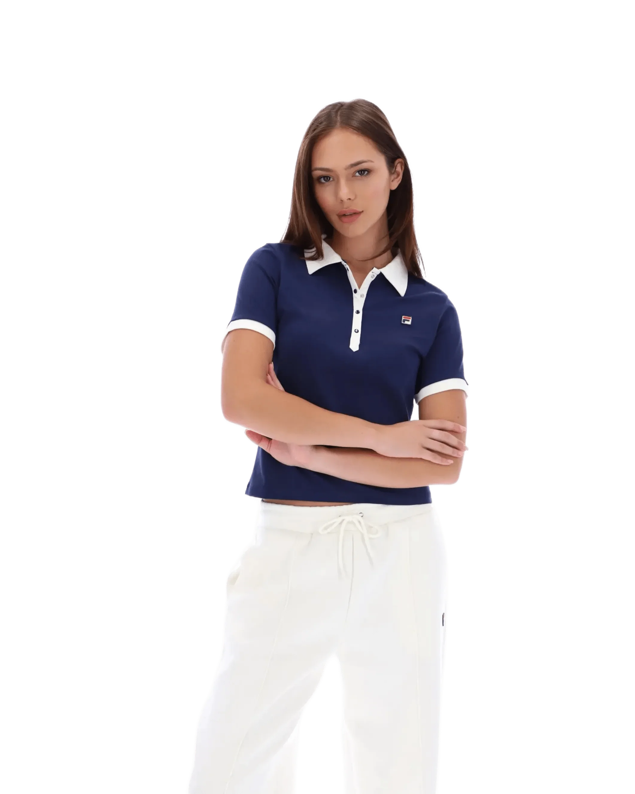 Harlo Fitted Iconic Polo in Navy/Gardenia - Image 4