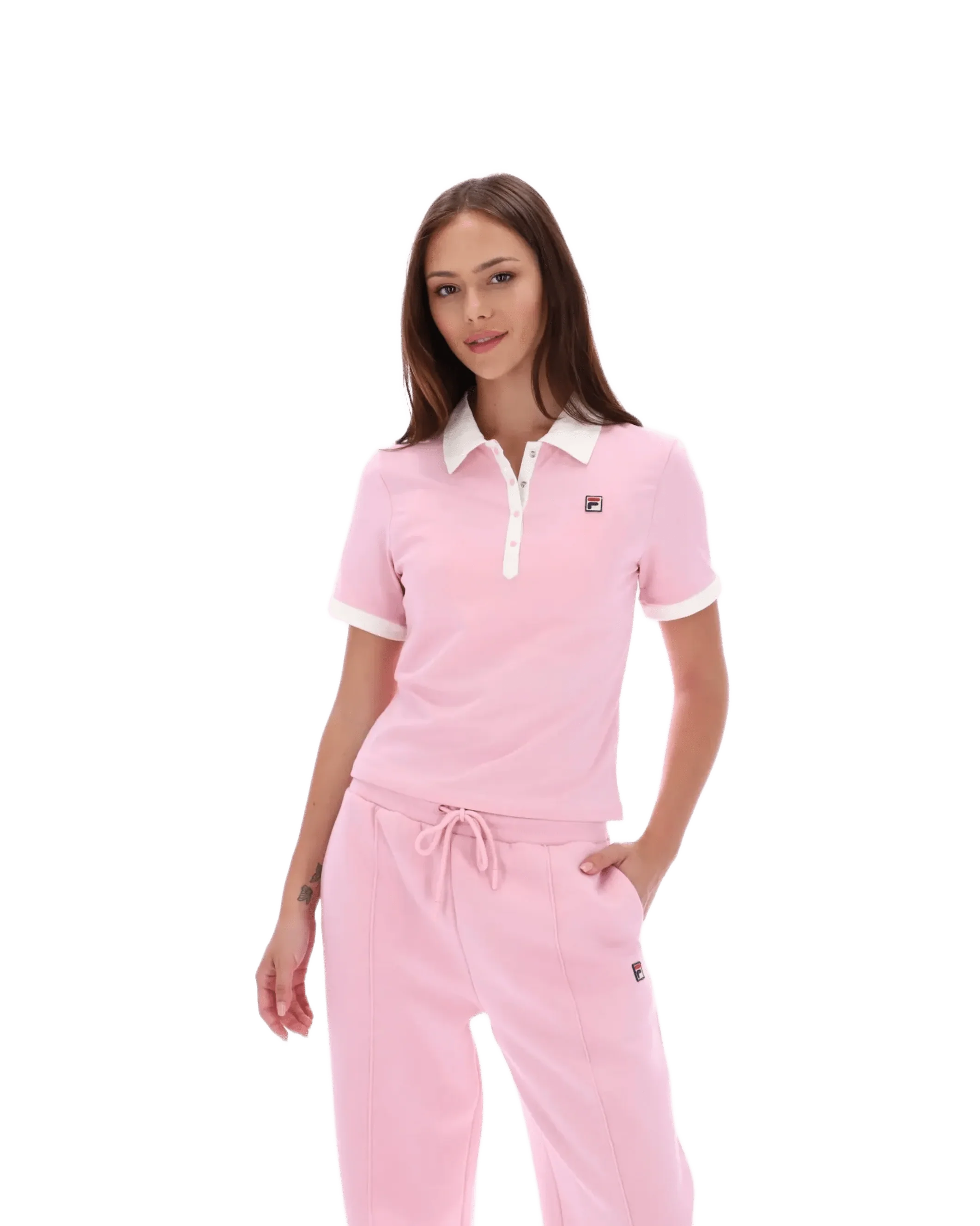 Harlo Fitted Iconic Polo in Pink Nectar/Gardenia - Image 13