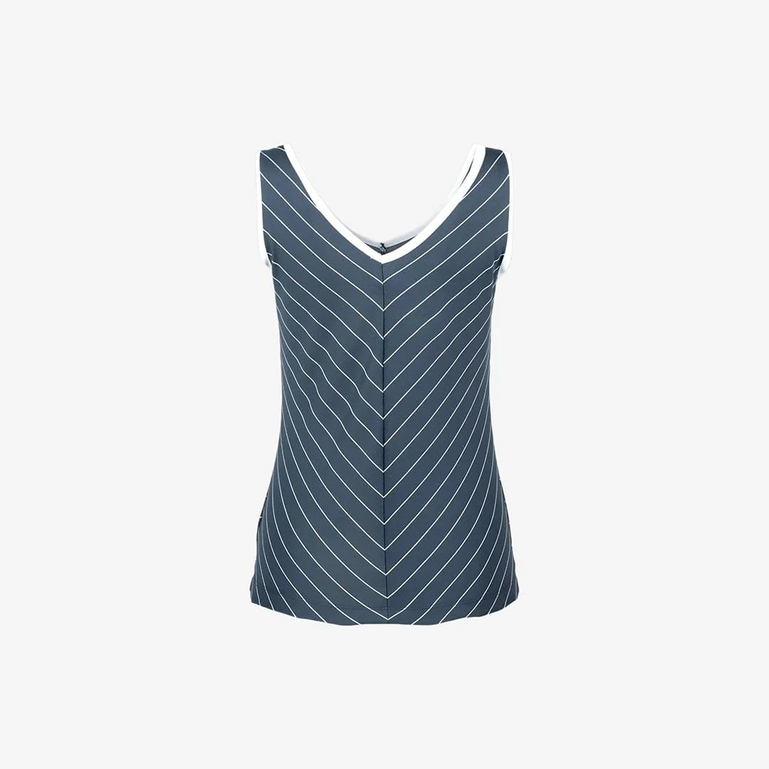 Heritage Caroline Sleeveless Top in Blue