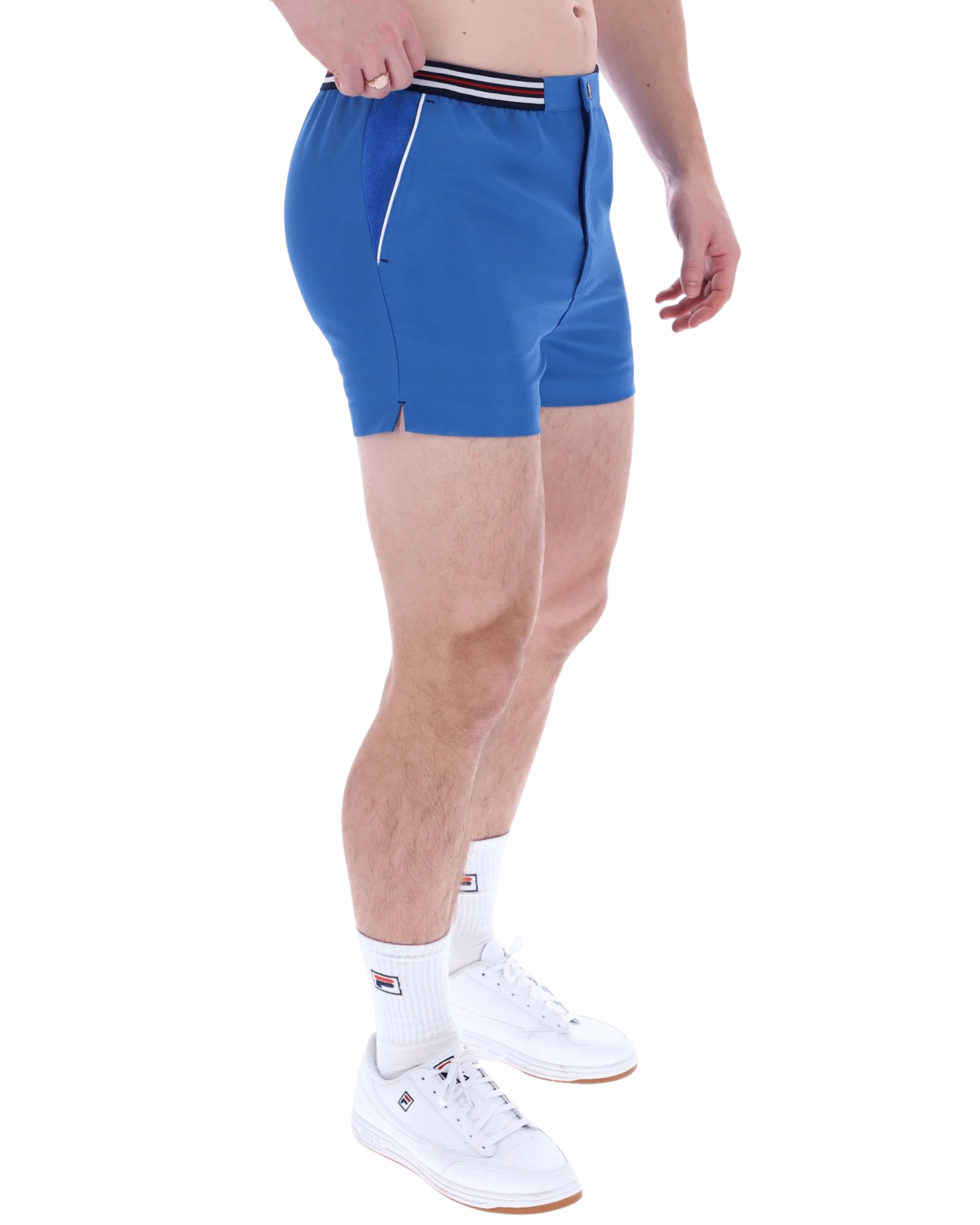 Hightide macTerry Pocket Stripe Shorts In Turkish Sea - Image 5