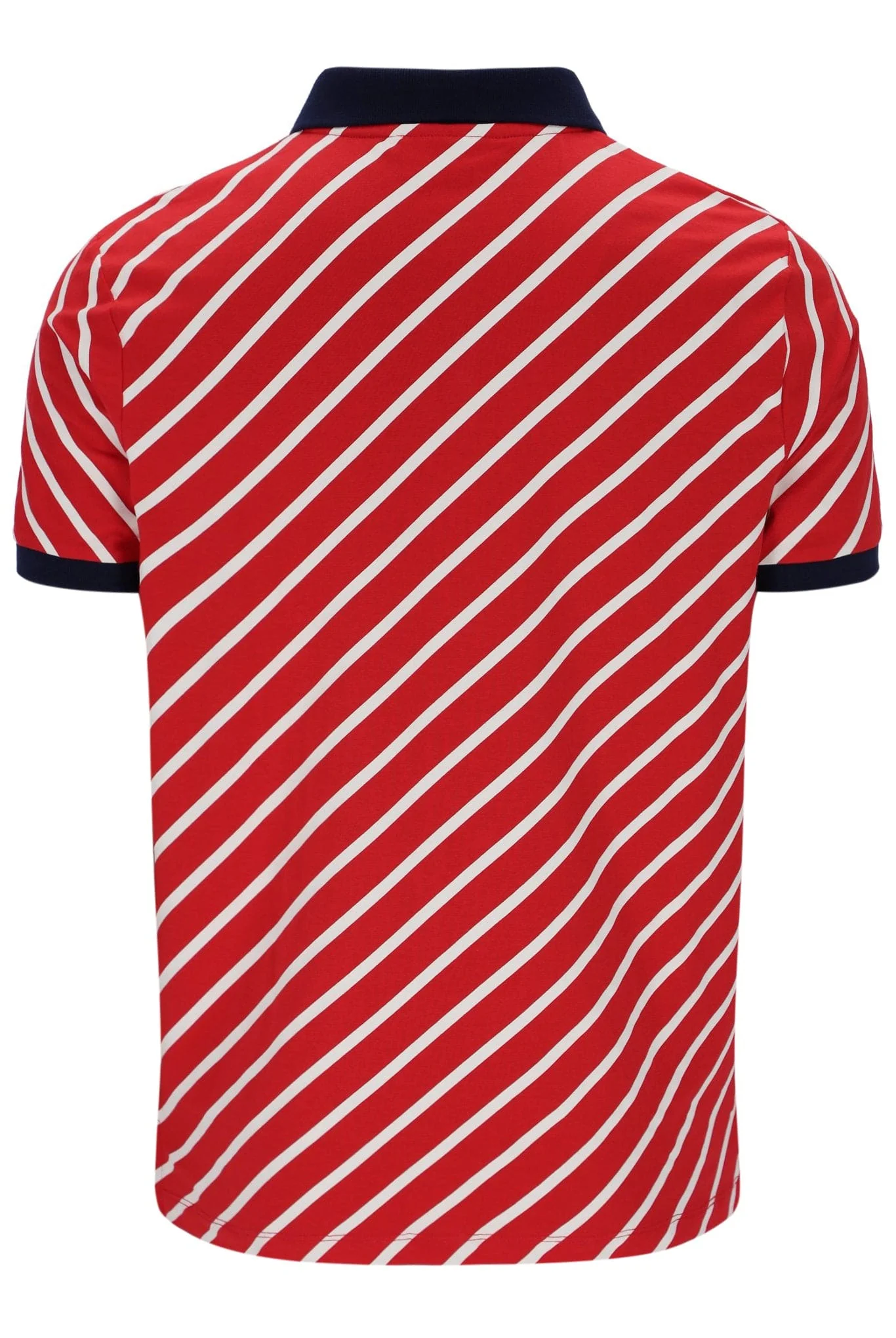 Jaye Diagonal Stripe Polo In Fila Red/Gardenia/Fila Navy - Image 6