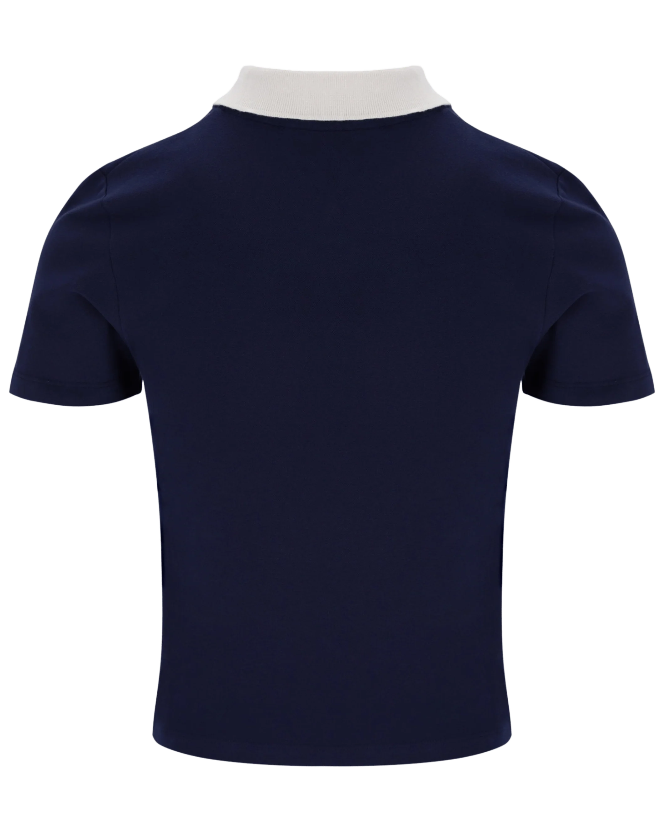 Juno Fitted Iconic Polo In Navy/Gardenia/Red - Image 5