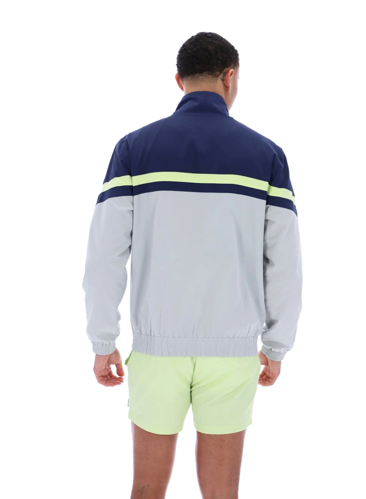 Phillip Cut And Sew Track Jacket In Fila Navy/High Rise/Shadow Lime - Image 5