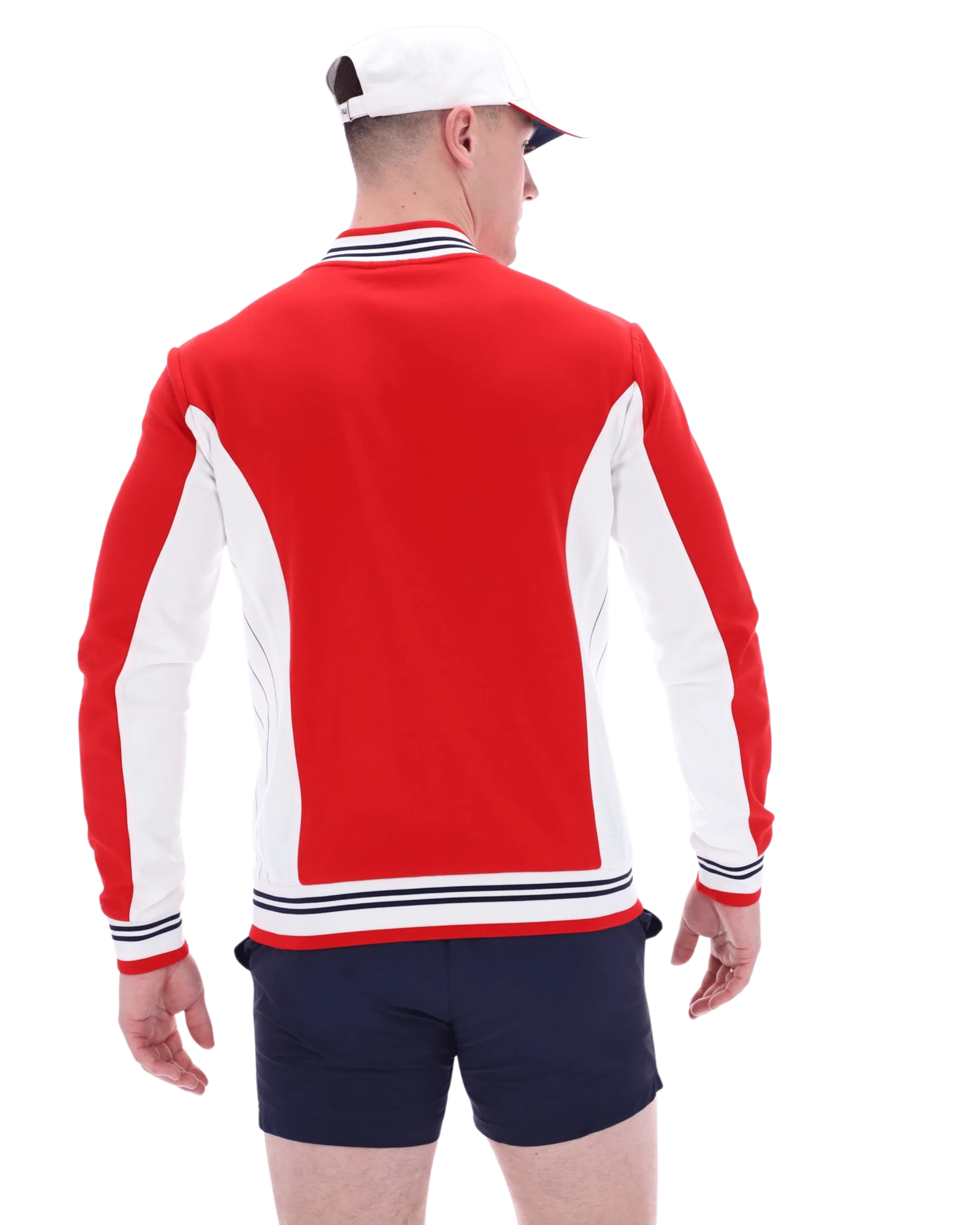 Settanta Baseball Track Jacket In Red/White/Navy/Zn - Image 5