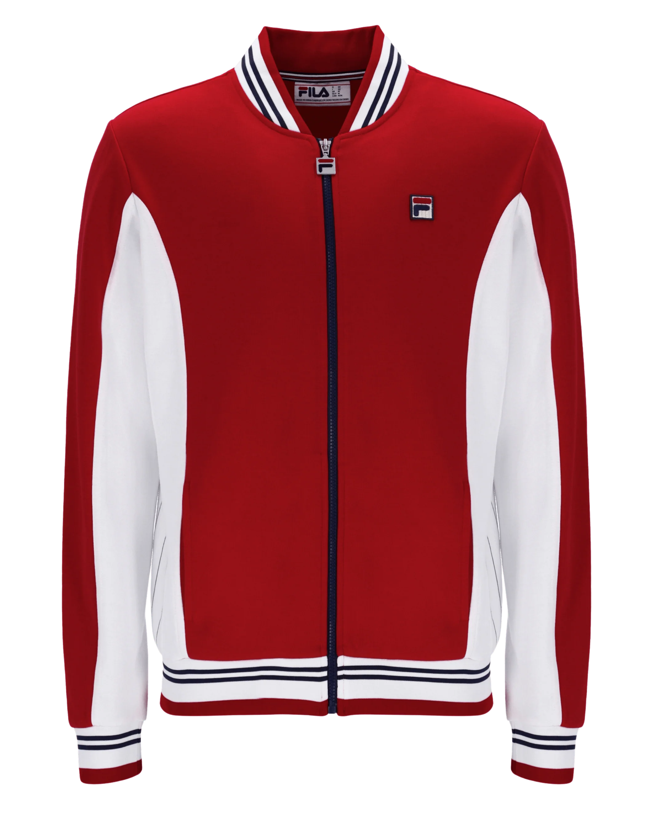 Settanta Baseball Track Jacket In Red/White/Navy/Zn - Image 6