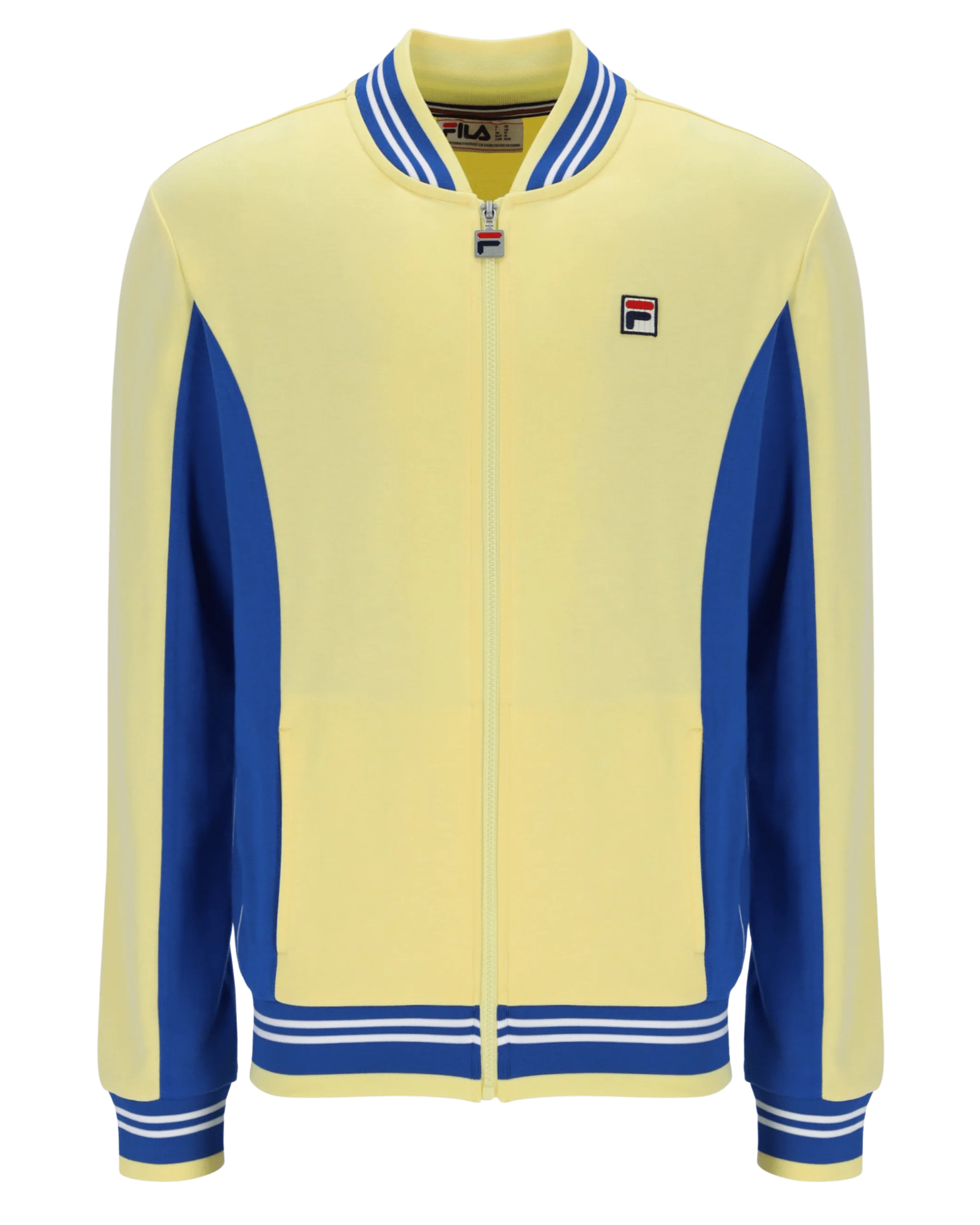 Settanta Baseball Track Jacket In Popcorn/Turkish Sea/Navy - Image 6