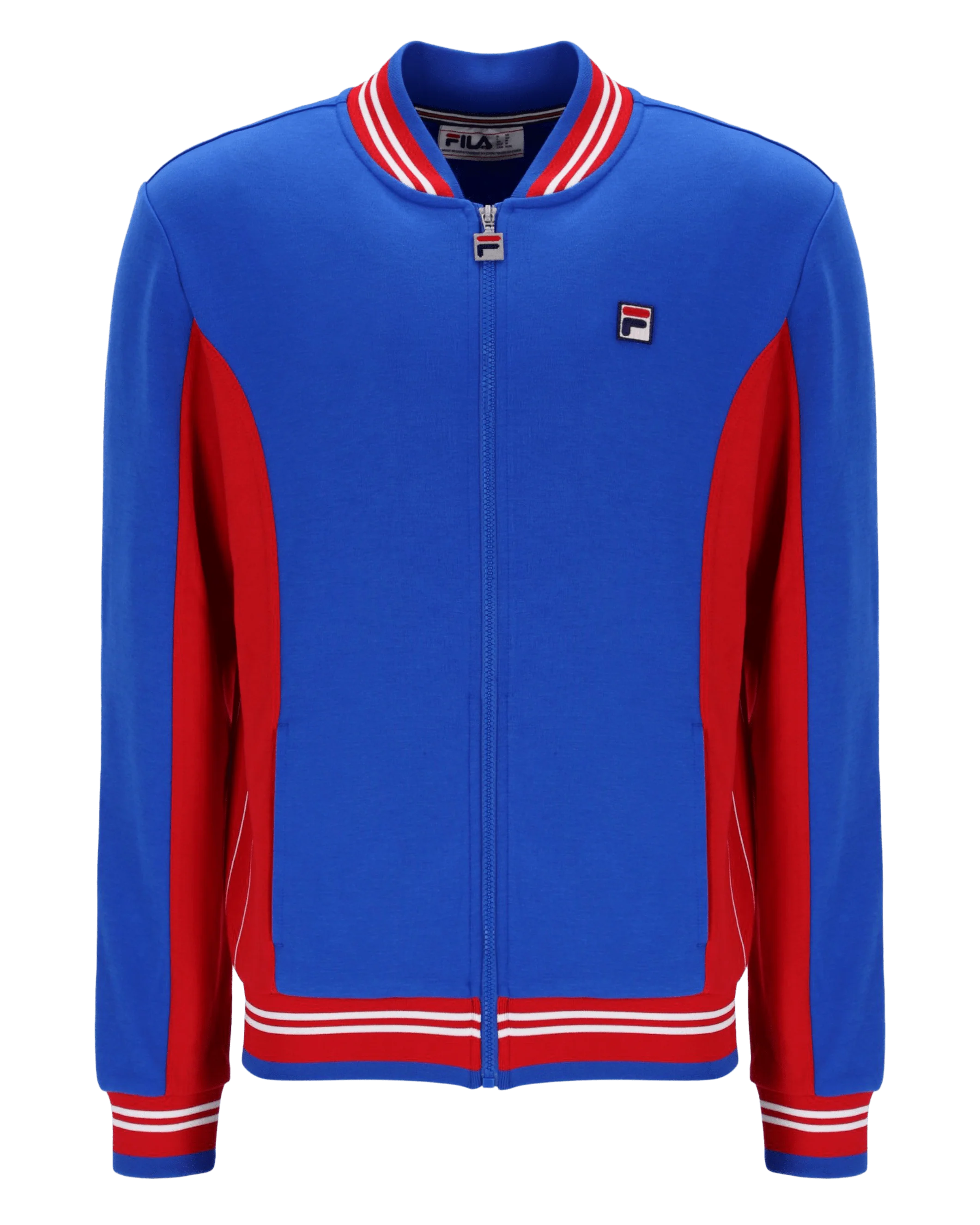 Settanta Baseball Track Jacket In Turkish Sea/Navy/White - Image 6