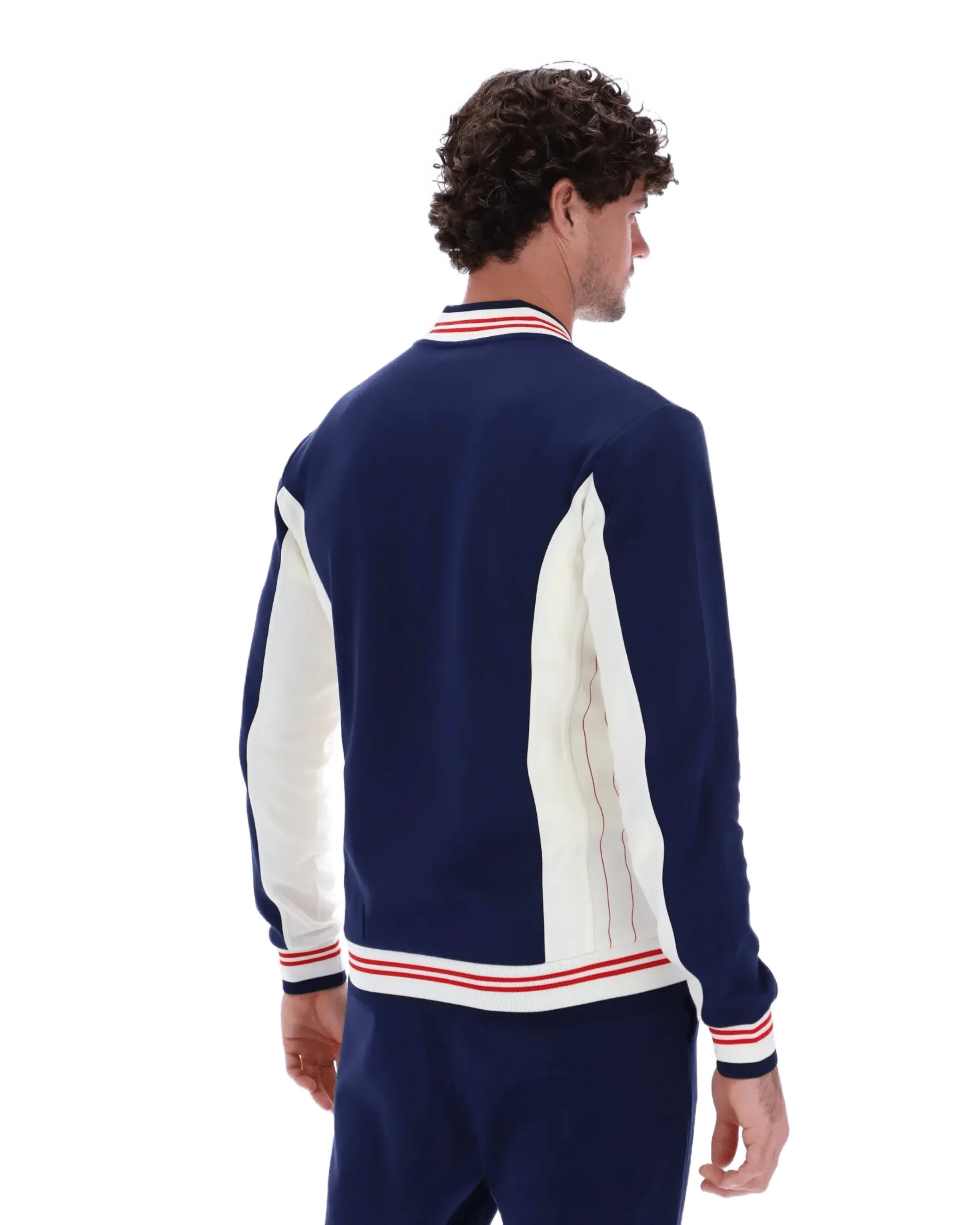 Settanta Track Top Navy, Red & Cream - Image 4