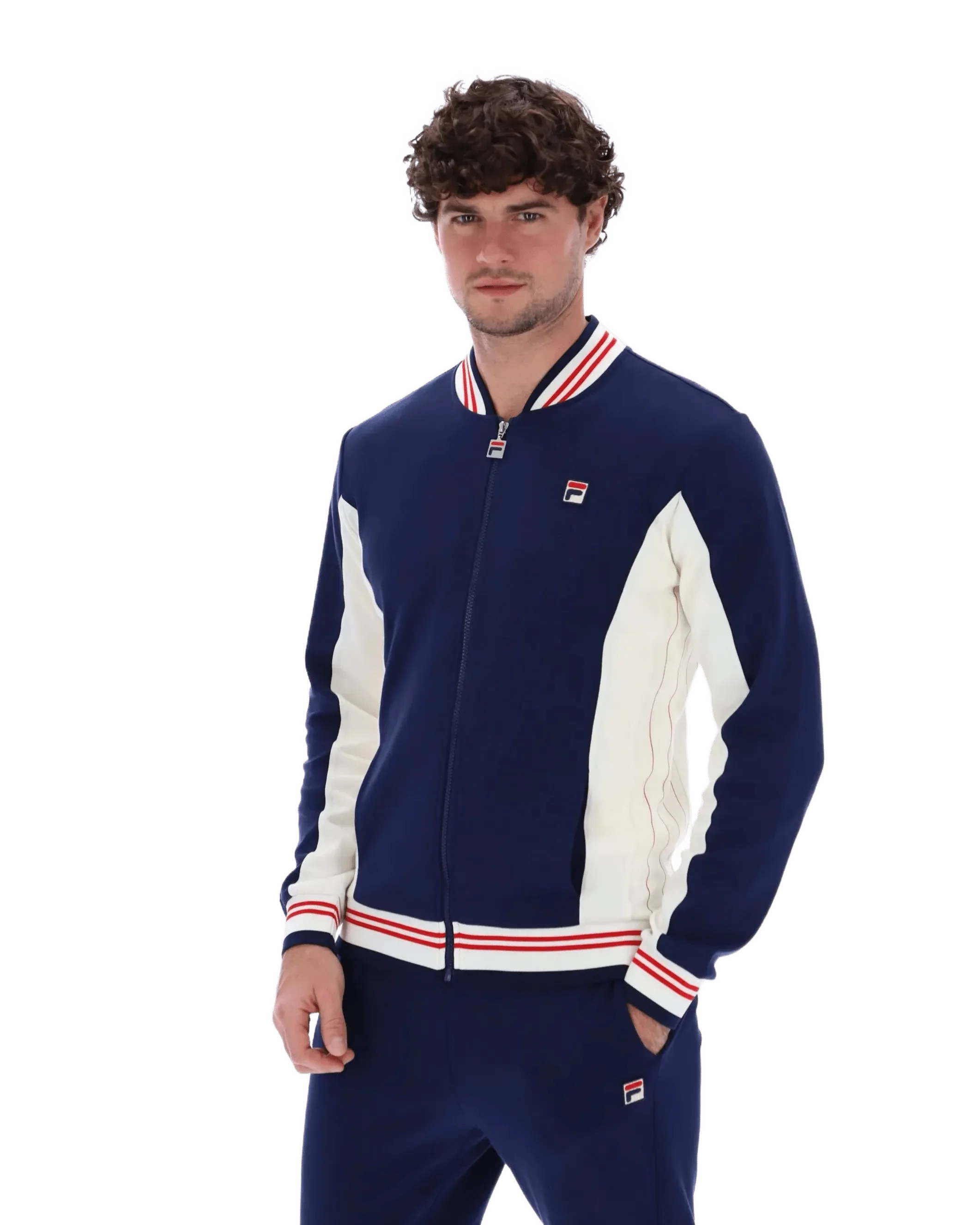 Settanta Track Top Navy, Red & Cream - Image 5