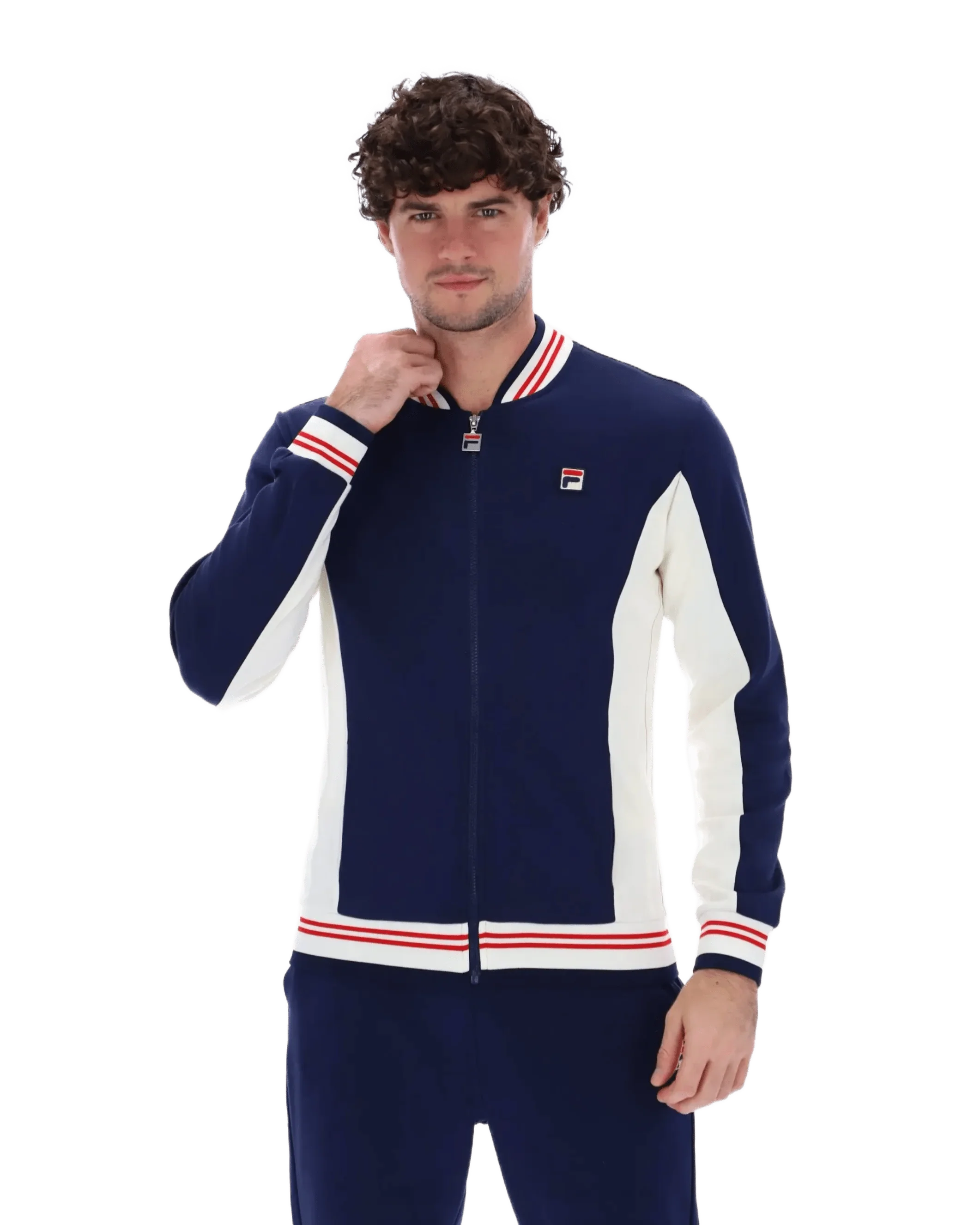 Settanta Track Top Navy, Red & Cream - Image 6