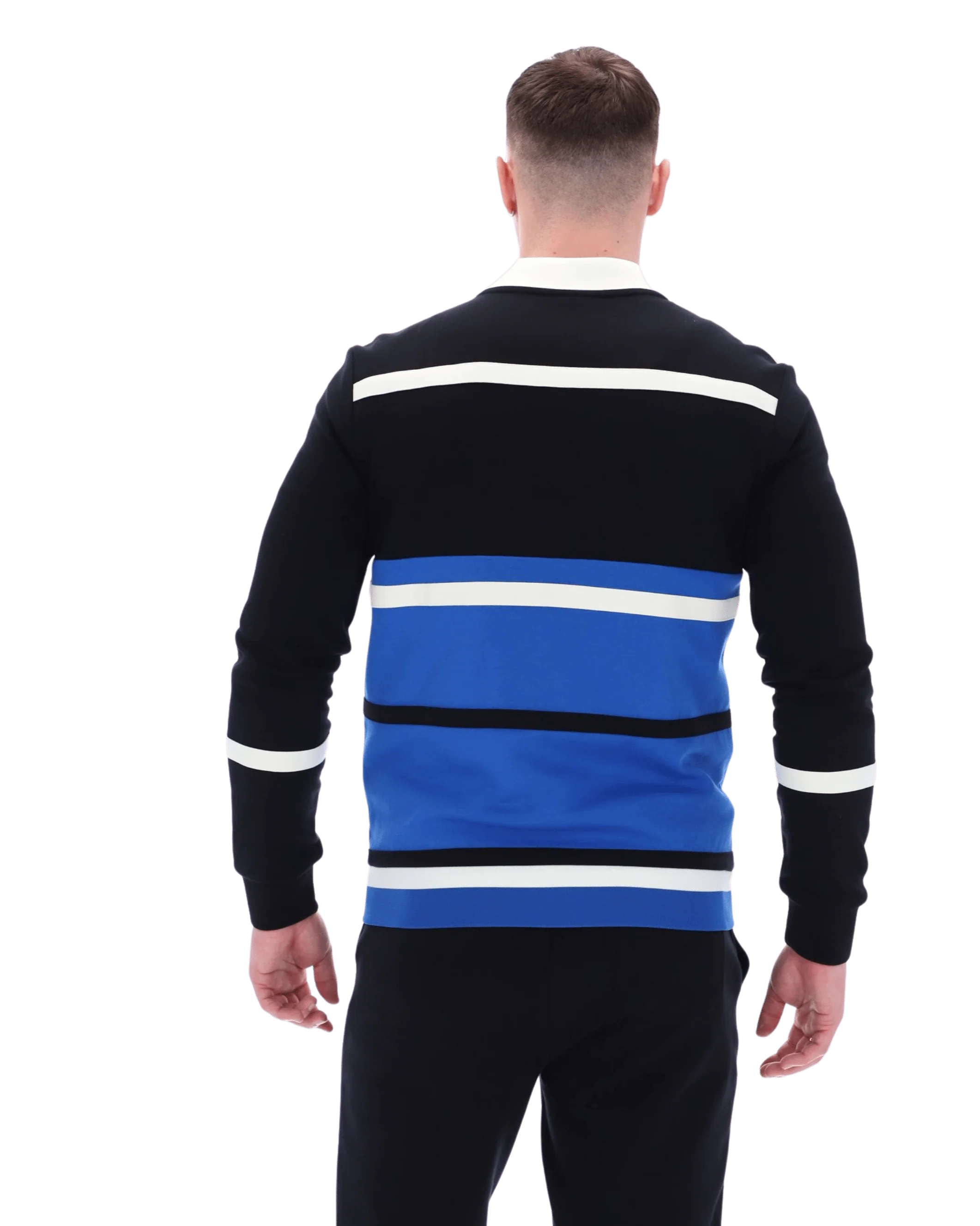 Stefan Archive Cut And Sew Track Jacket In Black/Turkish Sea/Gardenia - Image 5