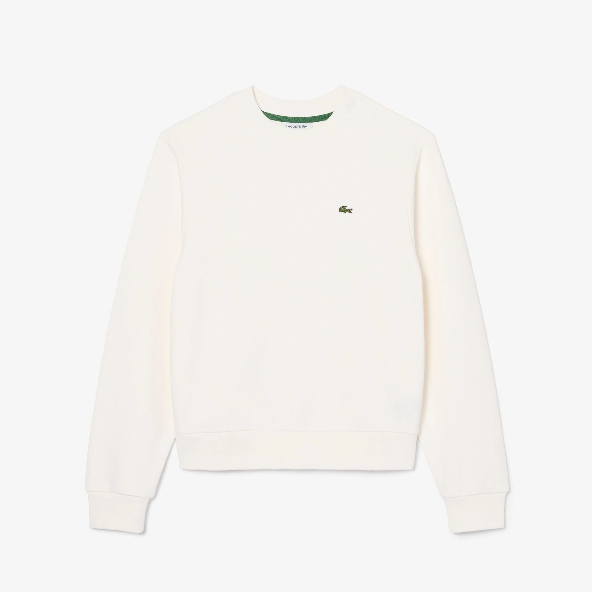 Lacoste Essential Crew Neck Sweatshirt in Flour-Blanc - Image 3