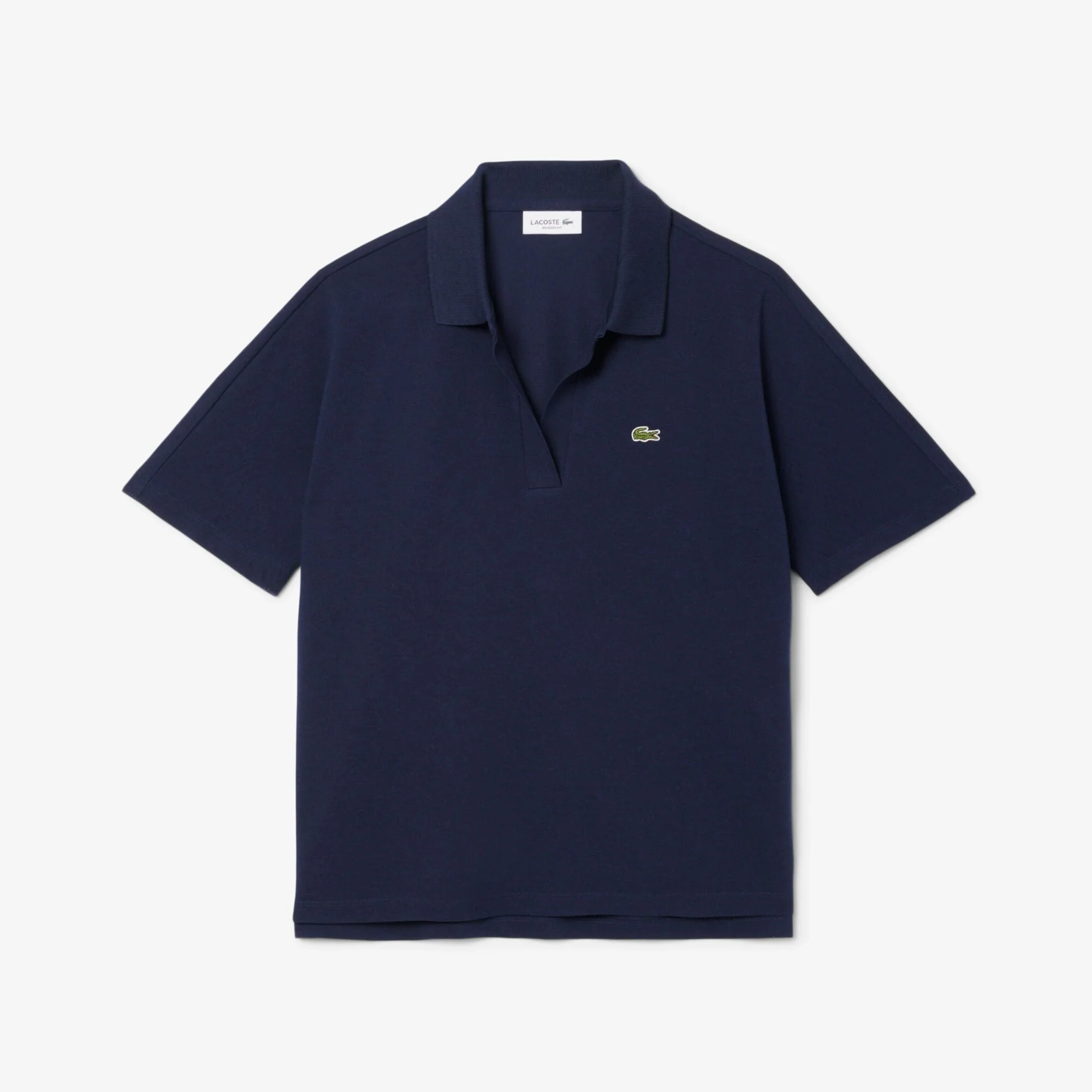 Lacoste Essential Relaxed Fit Polo in Blue Marine - Image 4