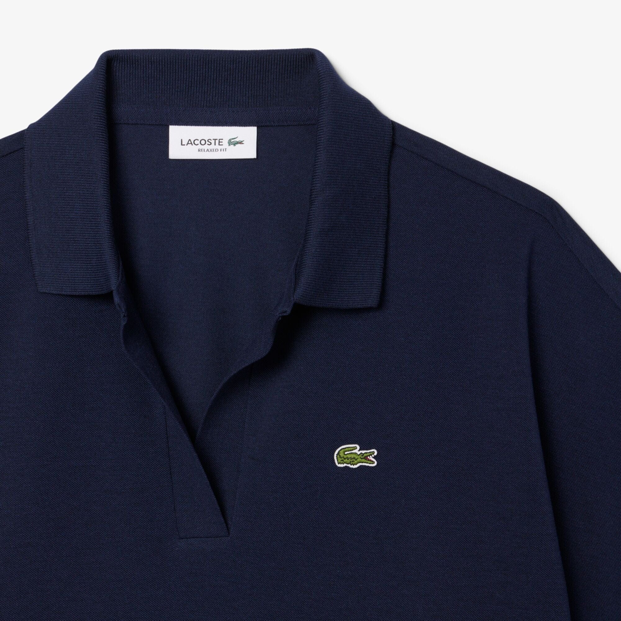 Lacoste Essential Relaxed Fit Polo in Blue Marine - Image 5