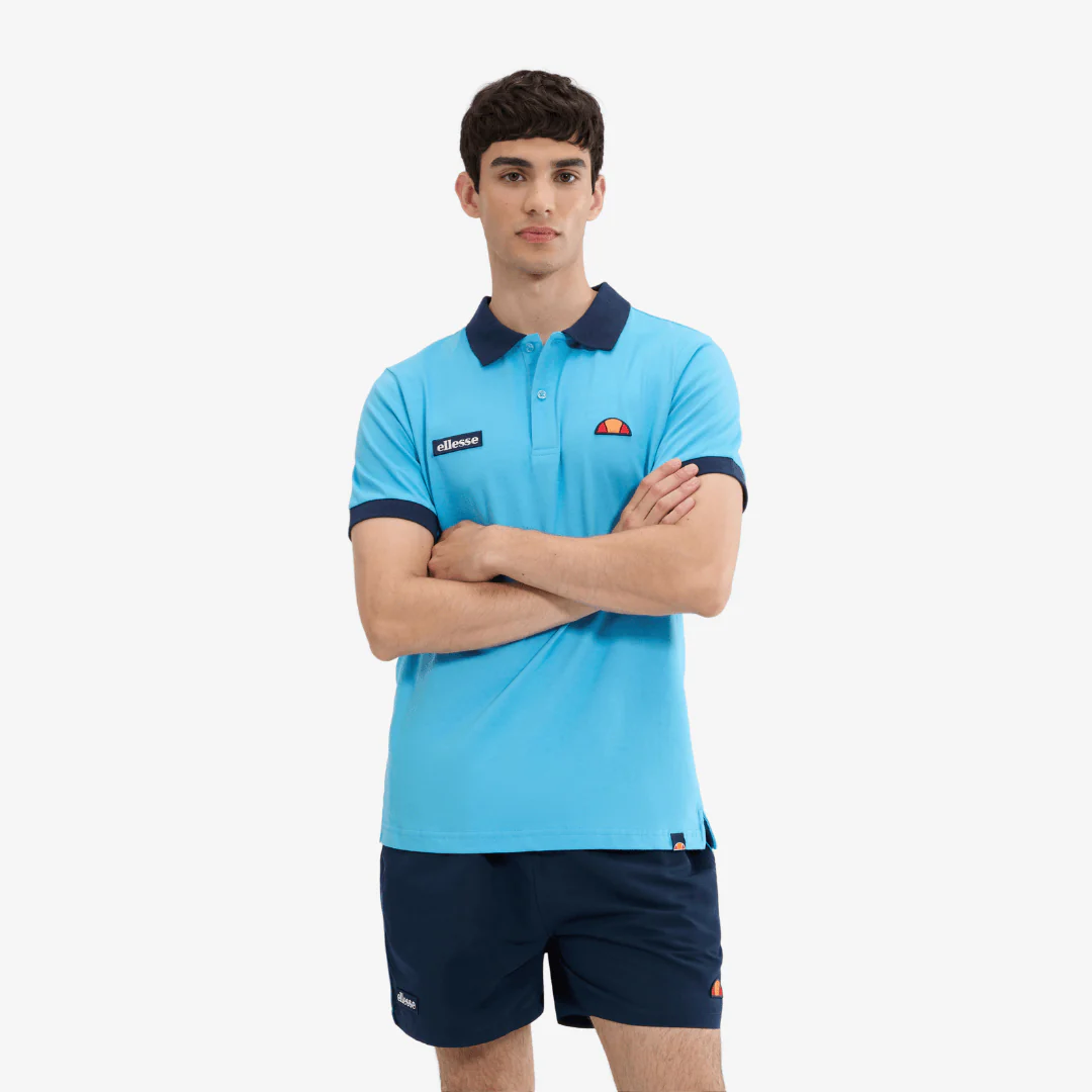Lessepsia Polo in Light Blue/Navy - Image 2