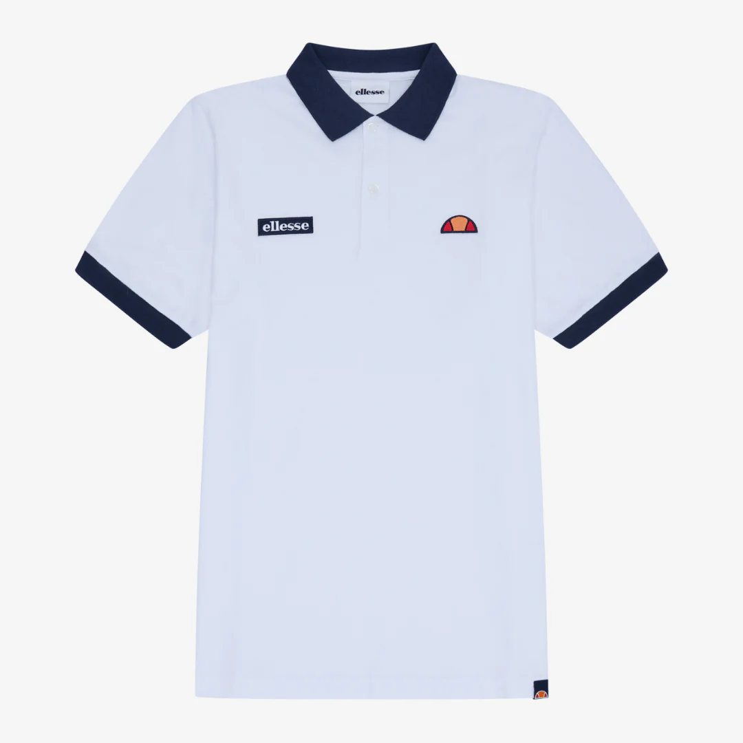 Lessepsia Polo in White/Navy - Image 2