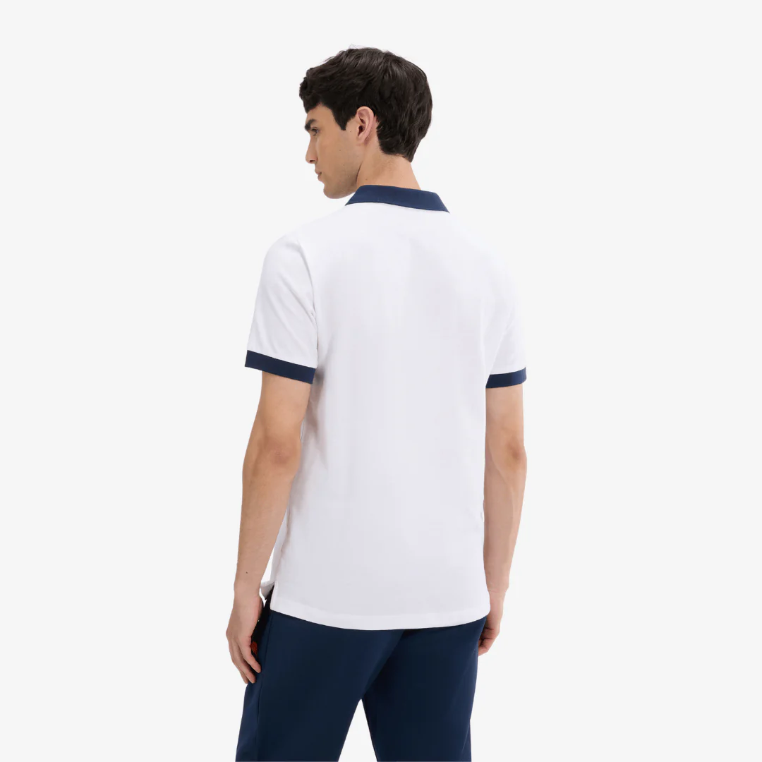 Lessepsia Polo in White/Navy - Image 4