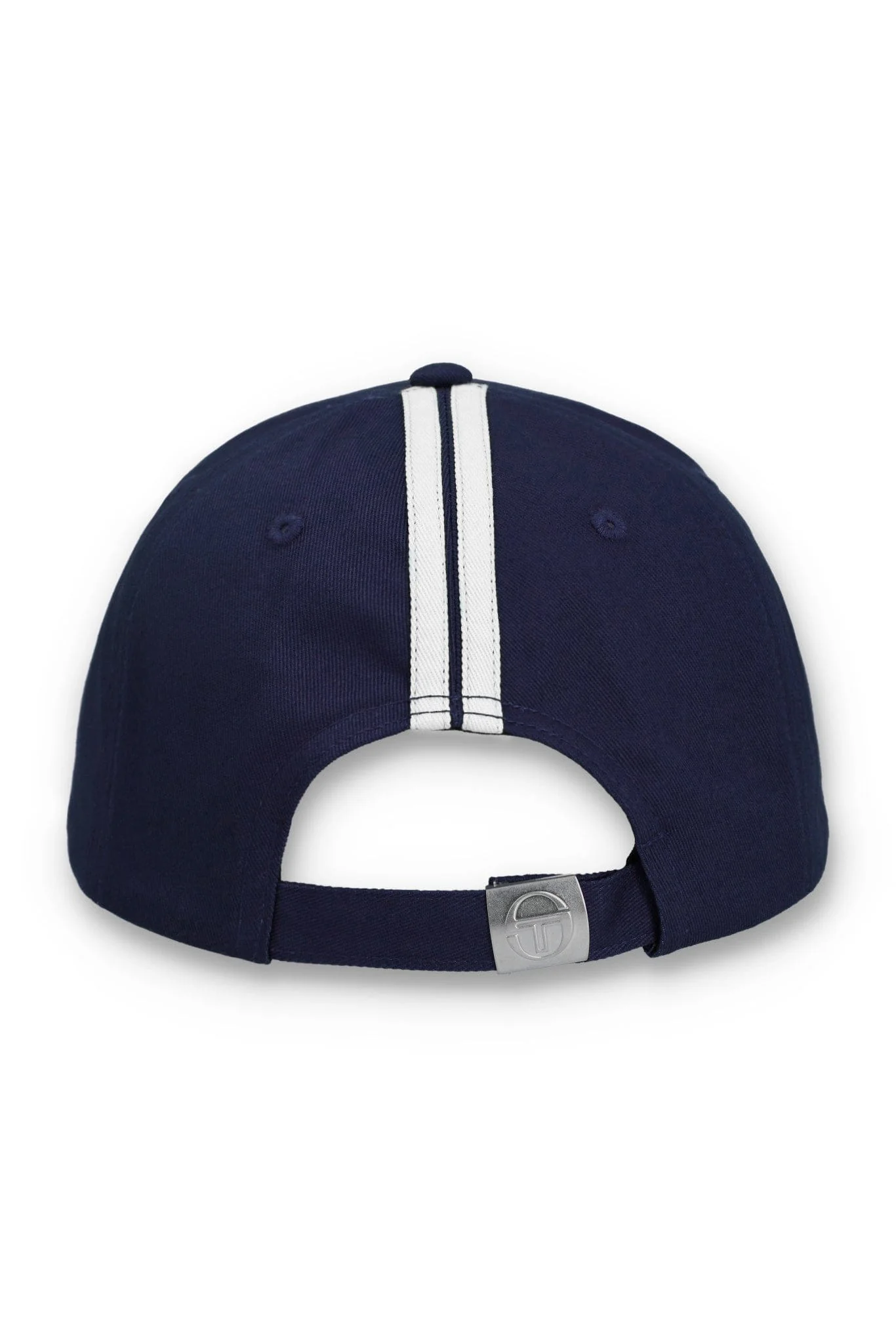Linus Classic 6 Panel Strapback Cap in Martime Blue/White - Image 2