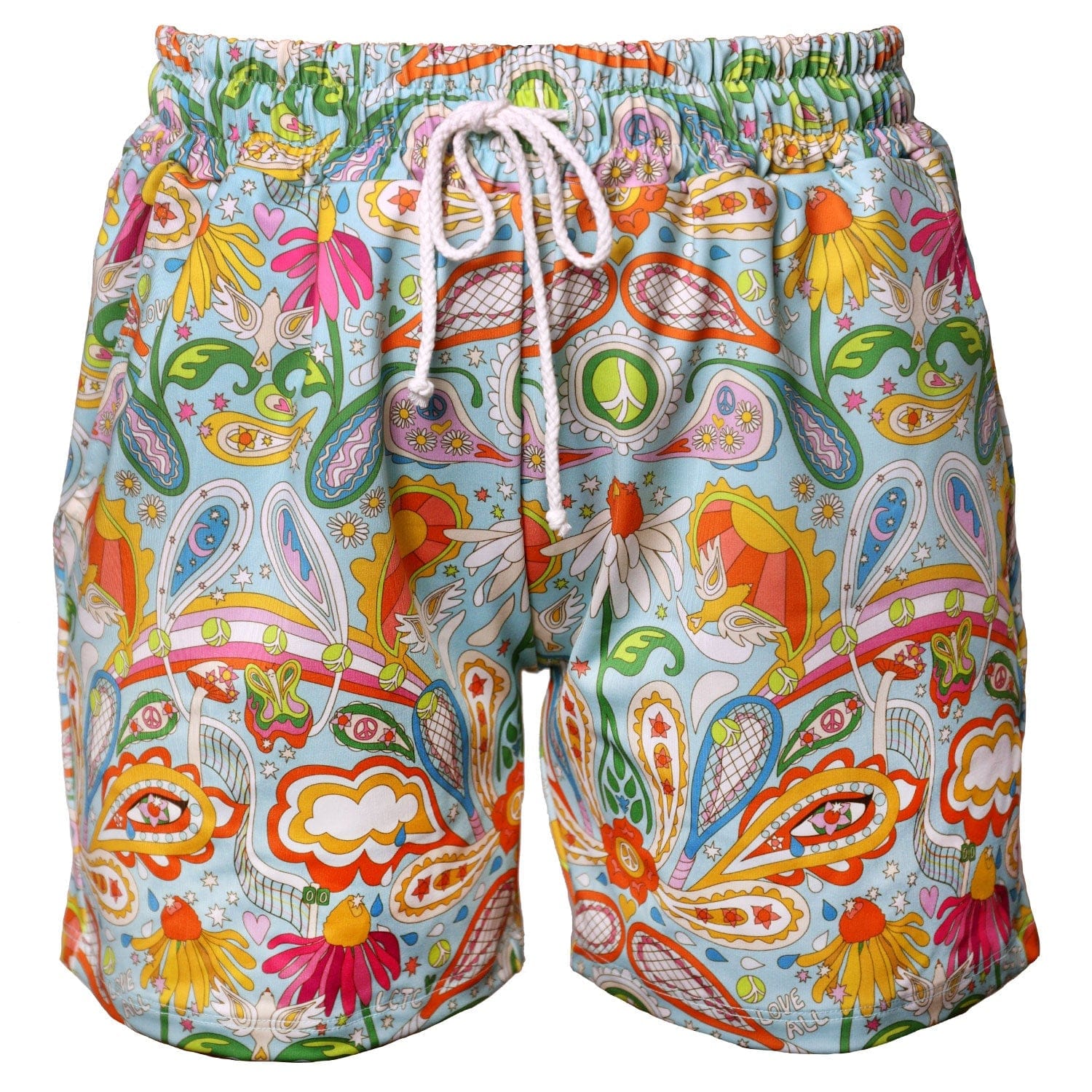 Love All Unisexy Paisley Printed Tennis Shorts - Image 2