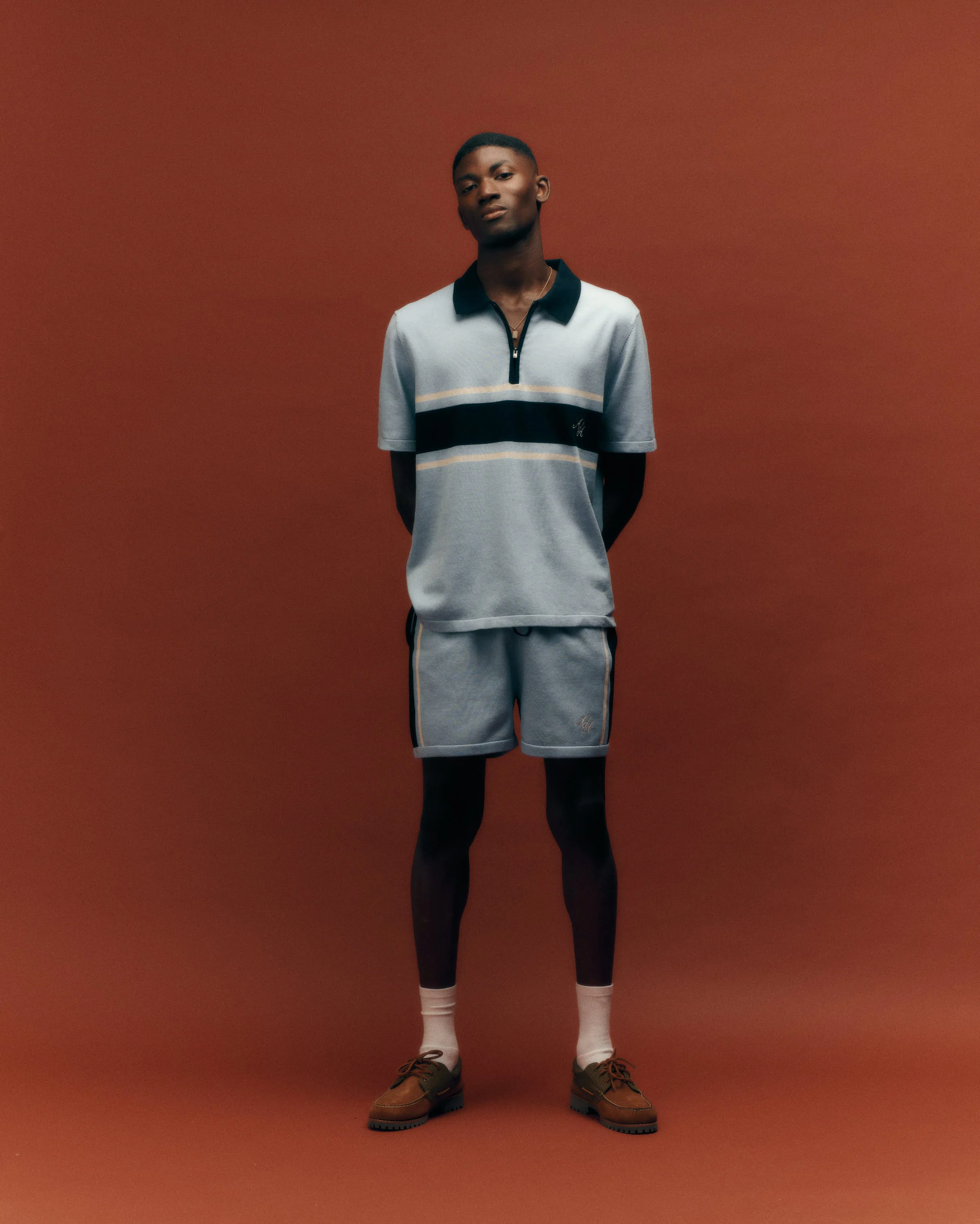 Notu Knitted Polo | Blue - Image 5