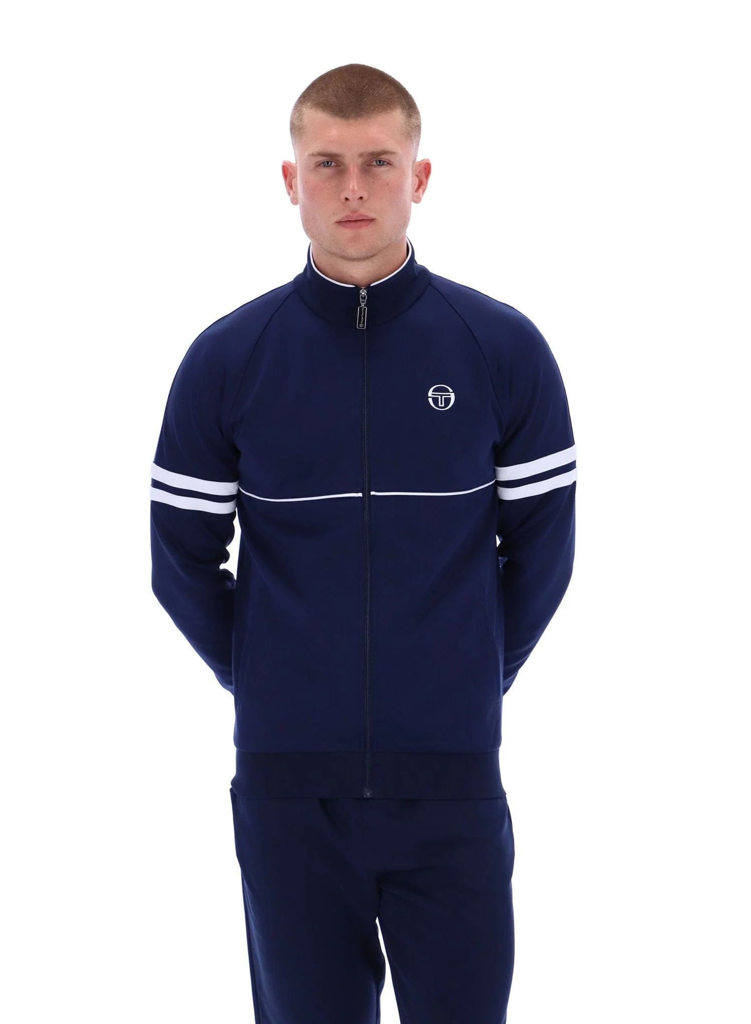 Orion Track Jacket in Martime Blue/White - Image 2