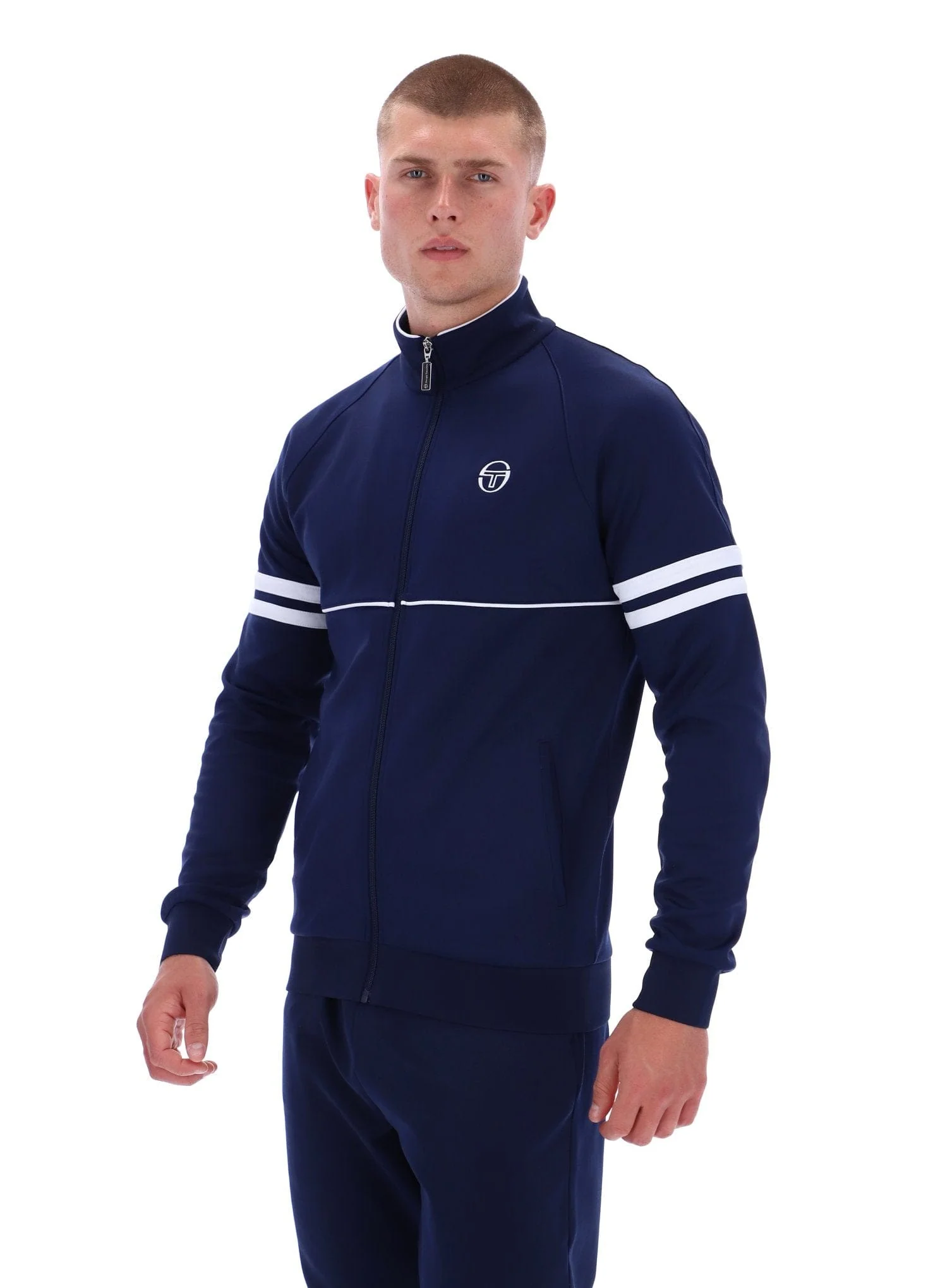 Orion Track Jacket in Martime Blue/White - Image 3