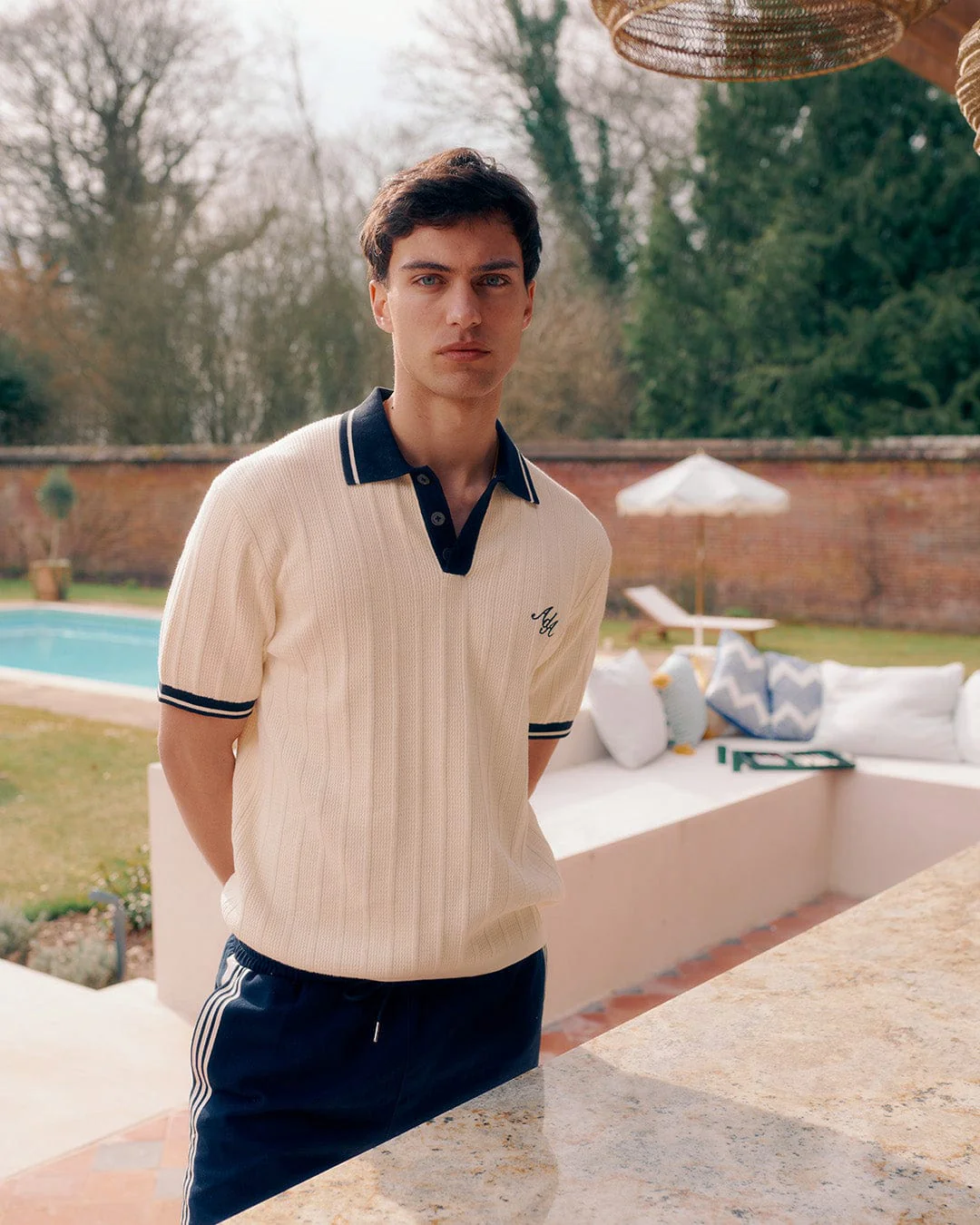 Pecra Knitted Polo | Cream - Image 3