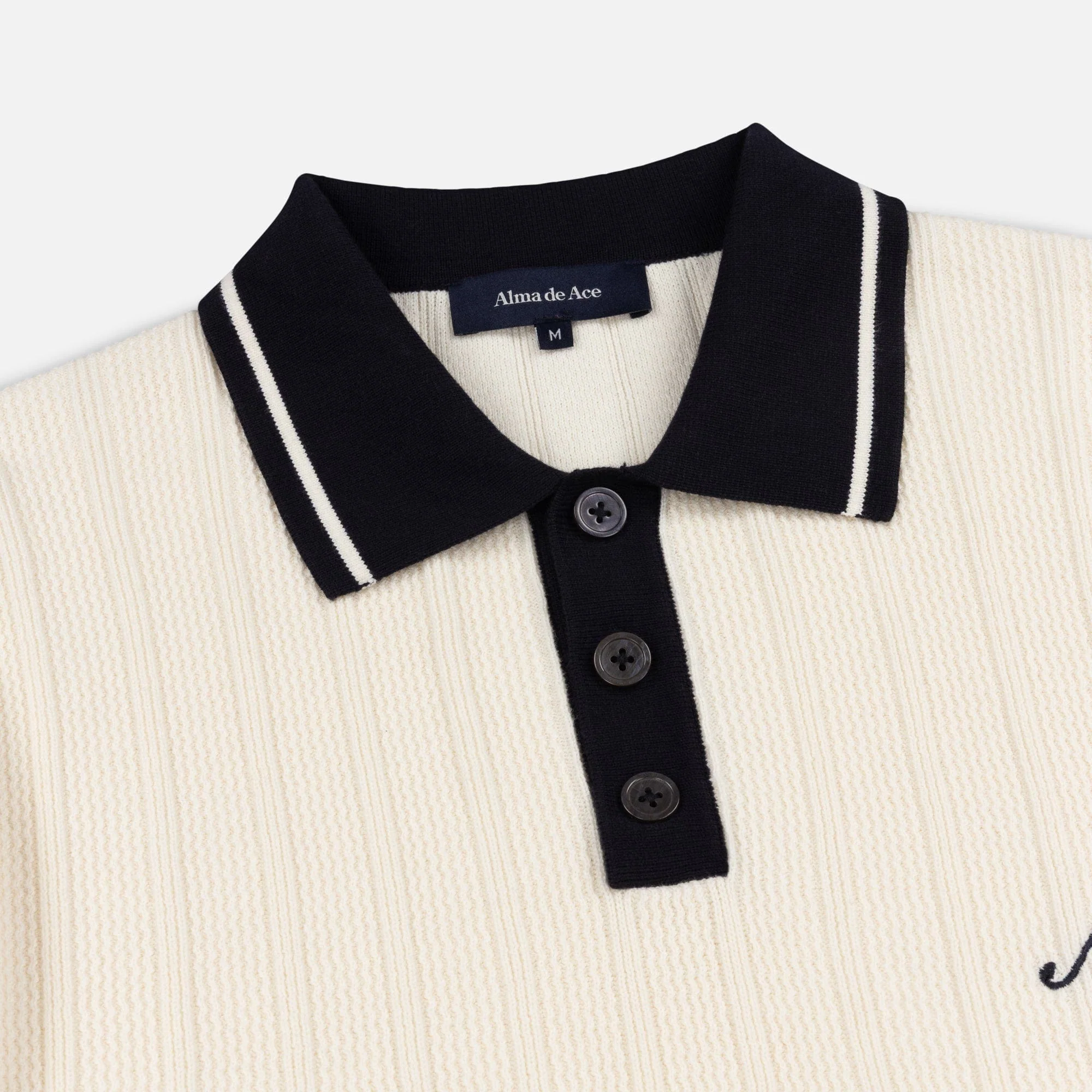 Pecra Knitted Polo | Cream - Image 5