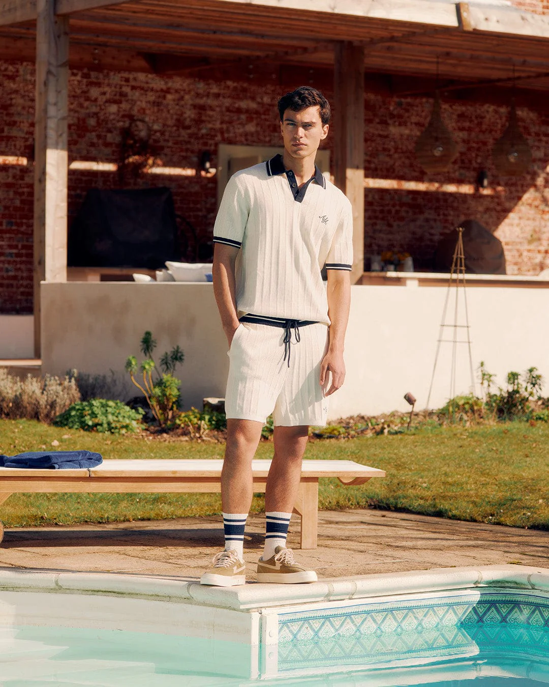 Pecra Knitted Polo | Cream - Image 6