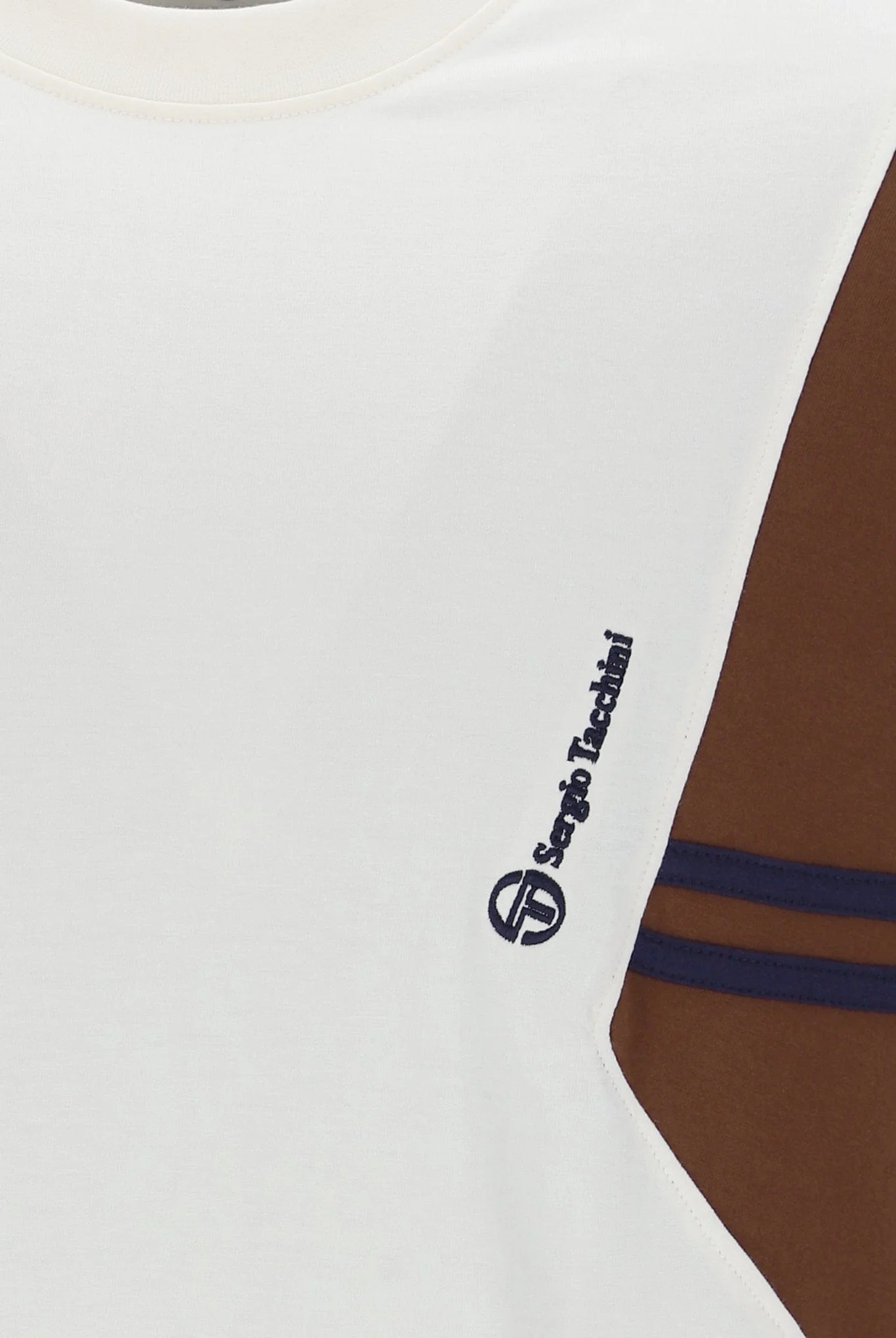 Blow T T Shirt in Gardenia/Cappucchino /Maritime Blue - Image 3