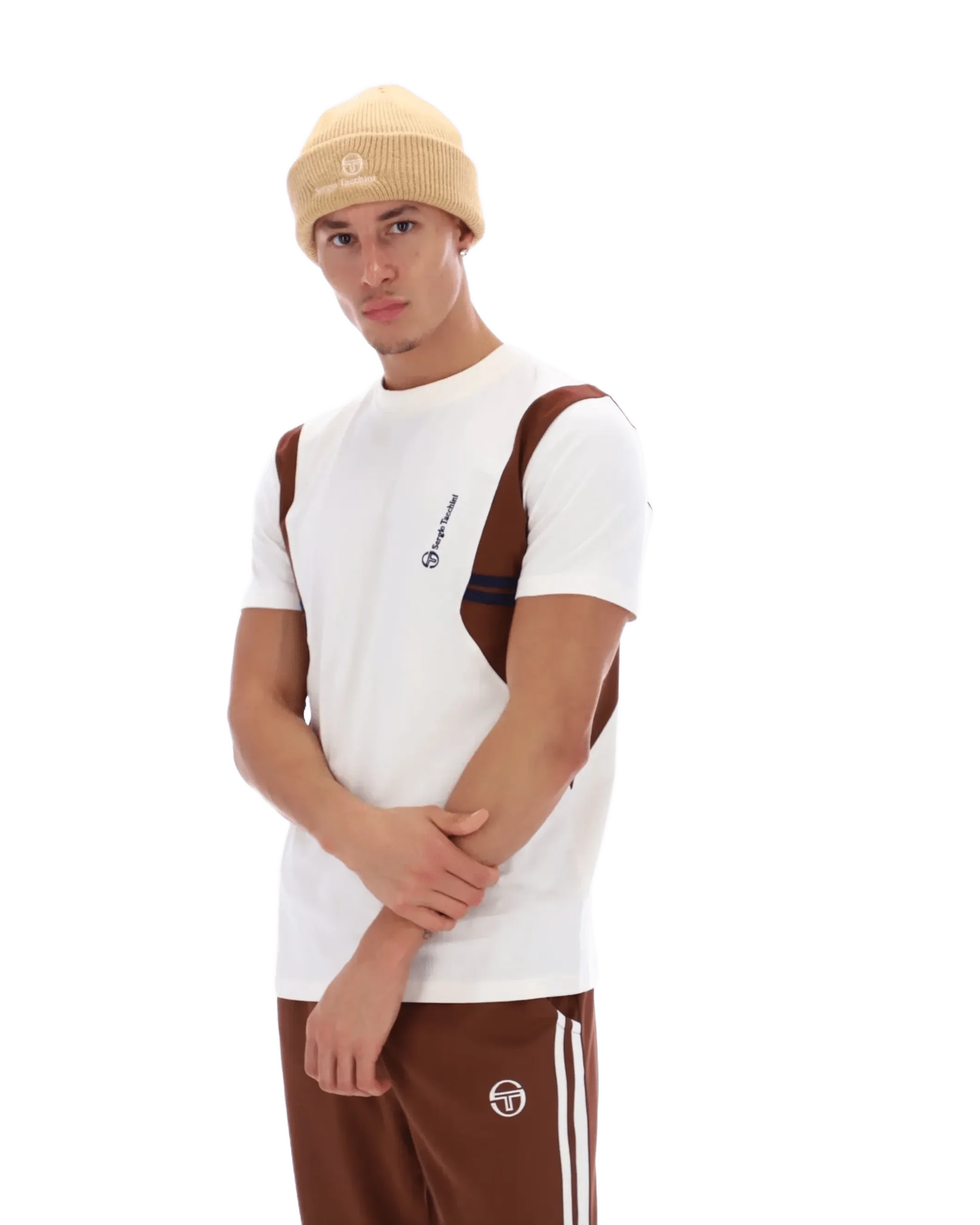 Blow T T Shirt in Gardenia/Cappucchino /Maritime Blue - Image 5