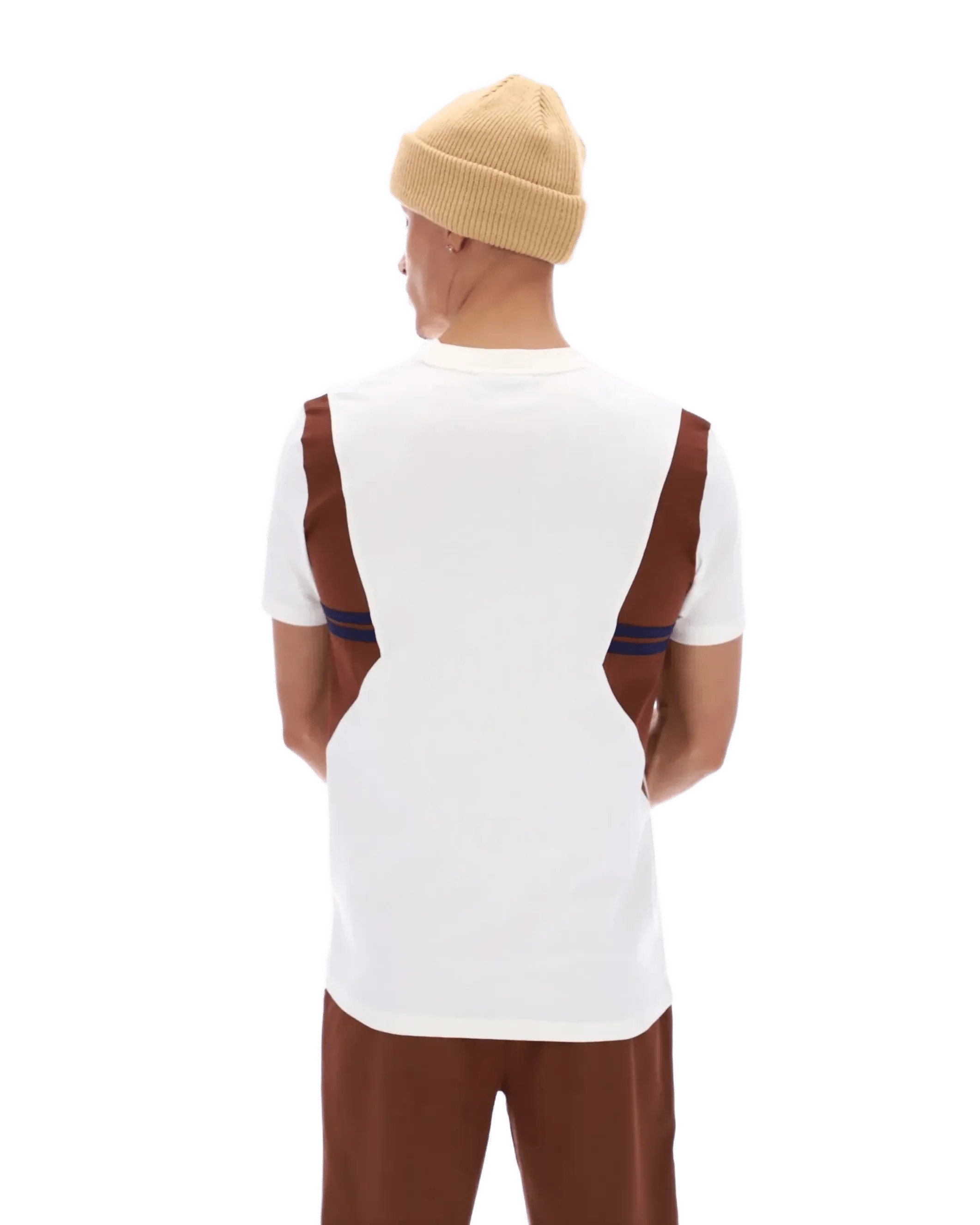 Blow T T Shirt in Gardenia/Cappucchino /Maritime Blue - Image 7