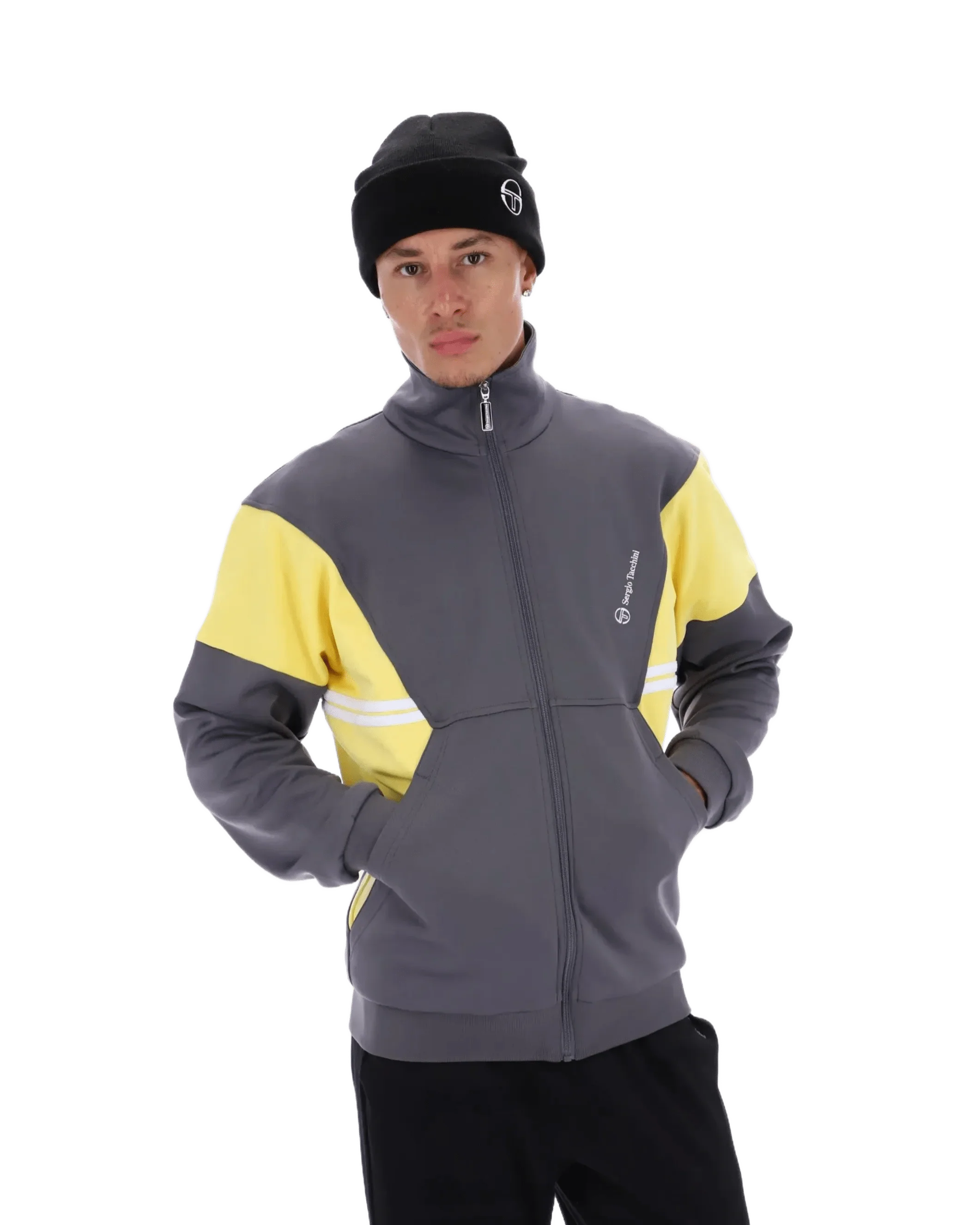 Blow TJ Track Jacket in Quiet Shade/Lemon Drop/White - Image 5