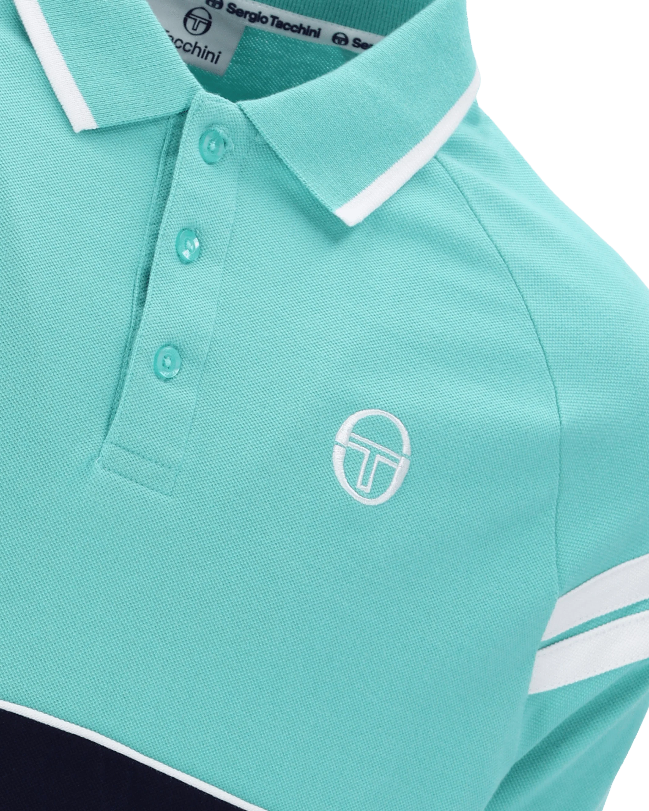 Cambio Polo Polo Shirt In Pool Blue/Maritime Blue/White - Image 3