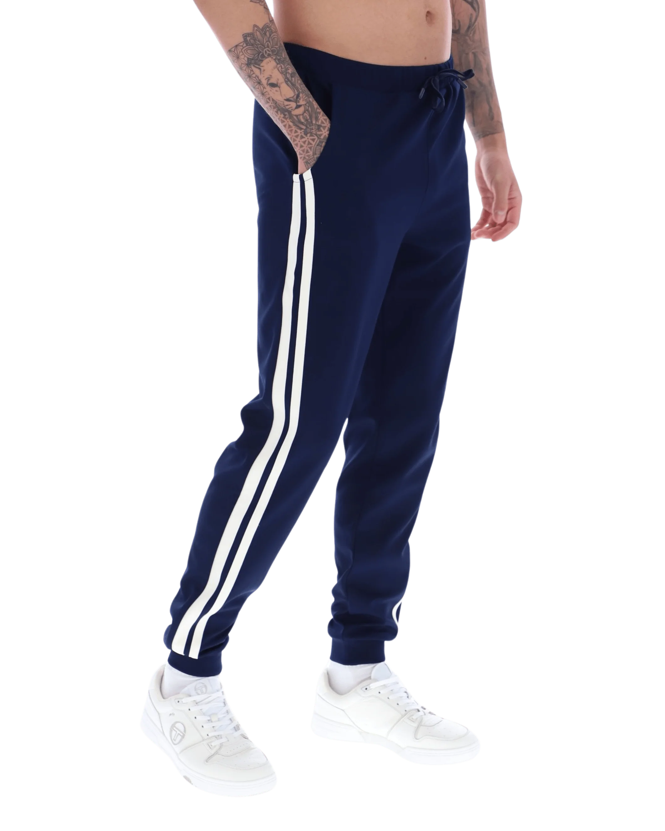 Damarindo TP Track Pant in Maritime Blue/ Gardenia - Image 4