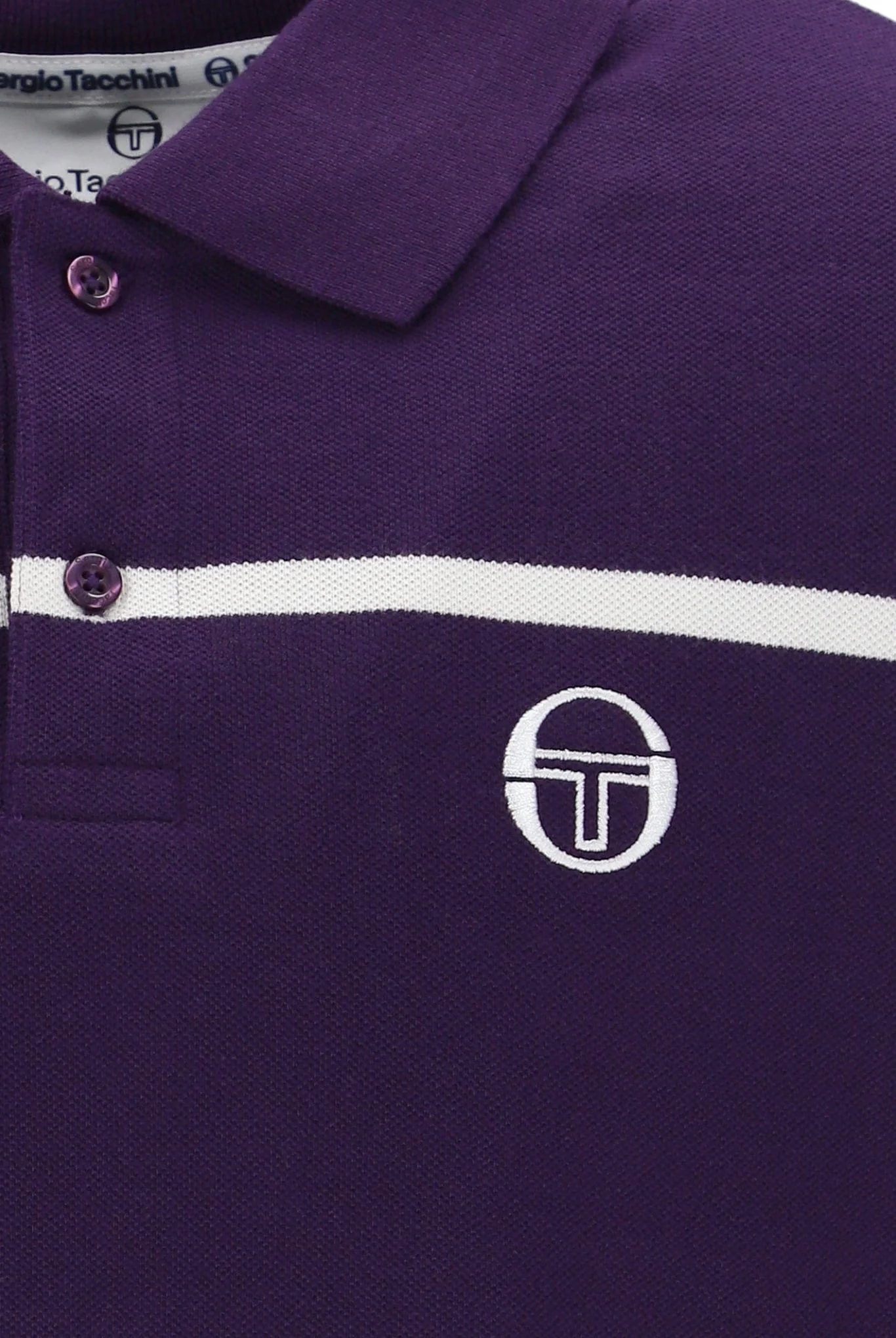 Heath Polo Shirt in Blackberry Cordial/Gardenia - Image 4