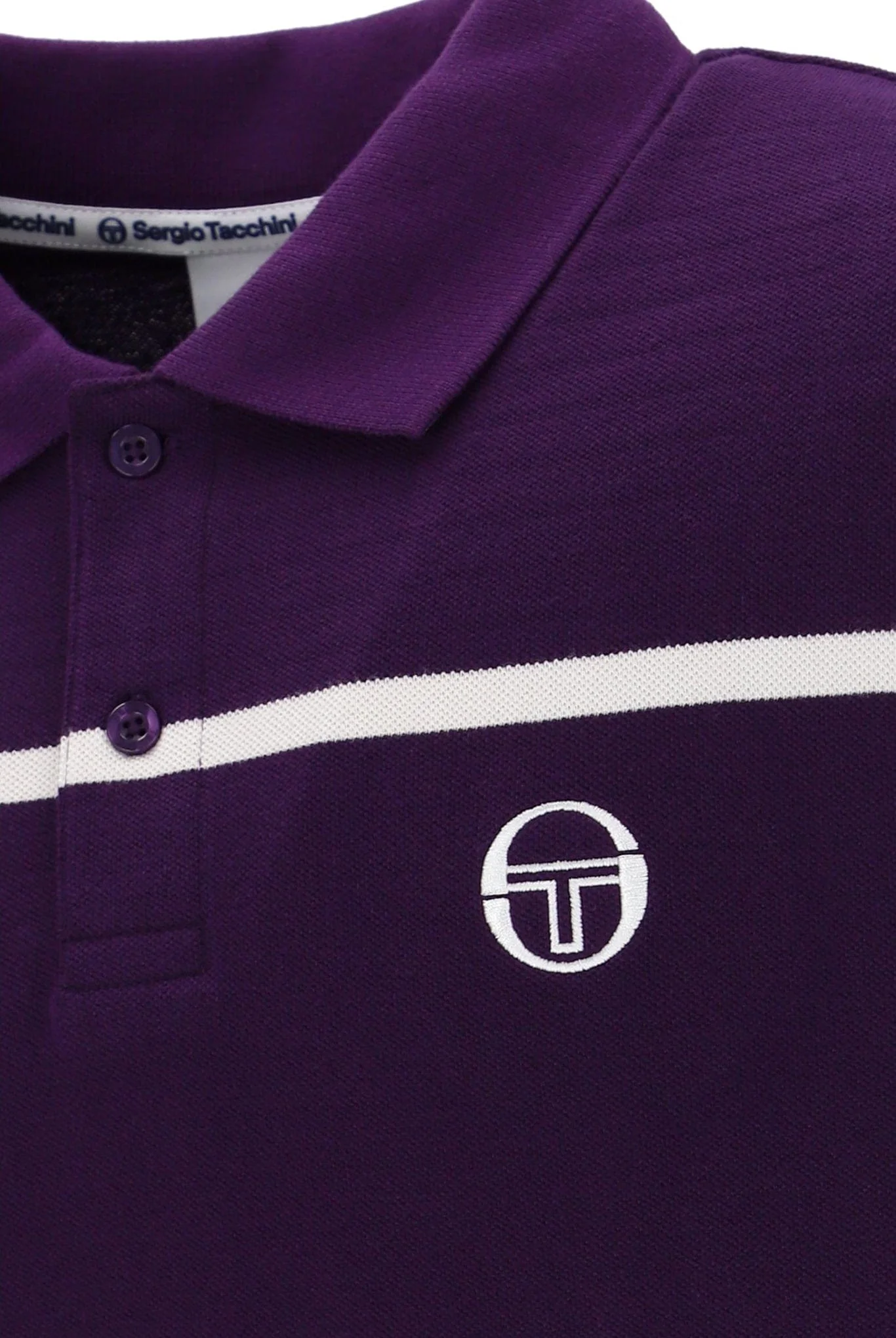 Heath Polo Shirt in Blackberry Cordial/Gardenia - Image 6