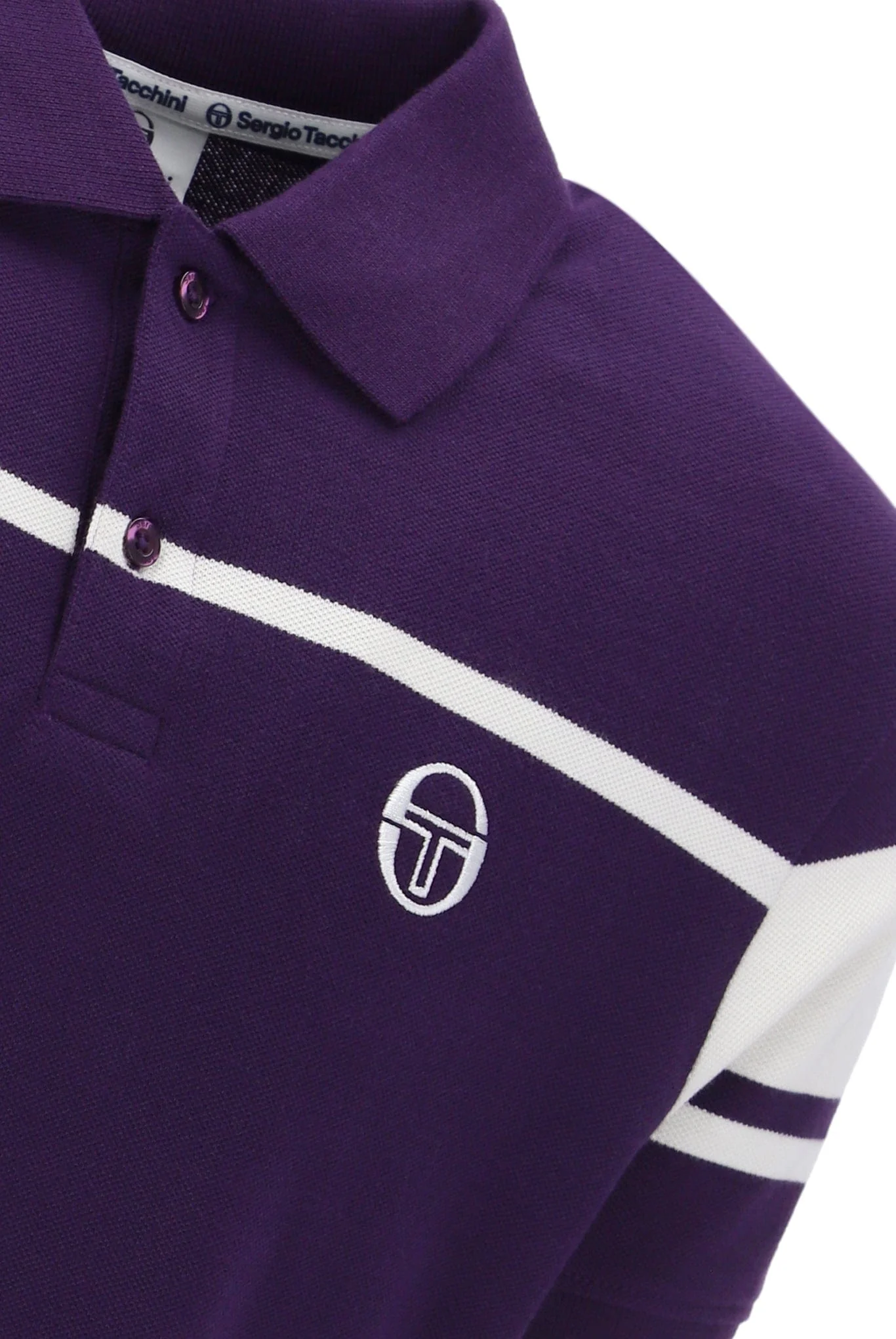 Heath Polo Shirt in Blackberry Cordial/Gardenia - Image 8