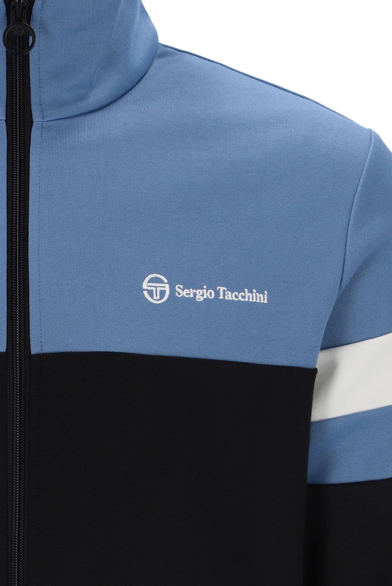 Jonnie TT Track Top in Black/Coronet Blue/Gardenia - Image 3