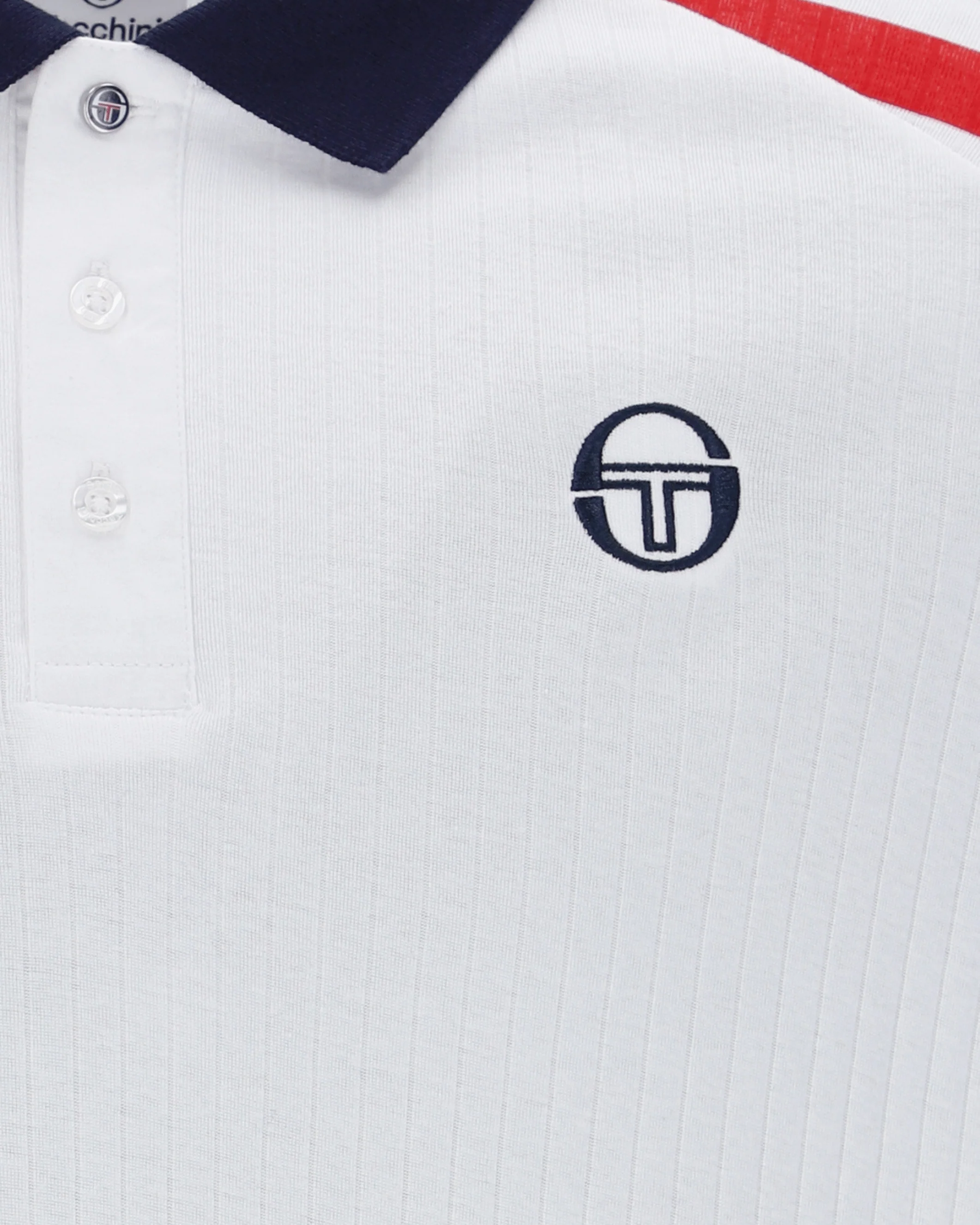 New Blow Polo Polo Shirt In White/Maritime Blue/Adrenaline Rush - Image 3