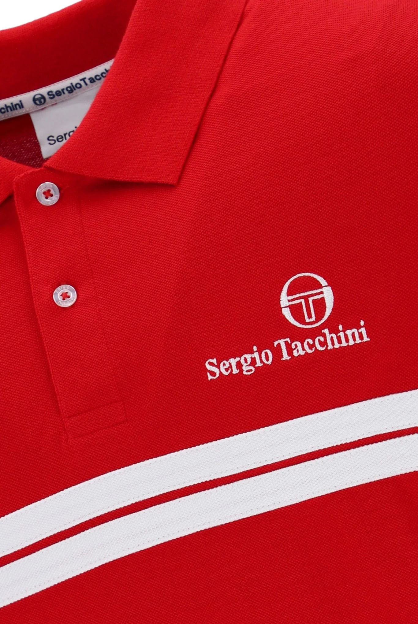 New Supermac P Polo Shirt in Adrenaline Rush/White/Maritime Blue - Image 4