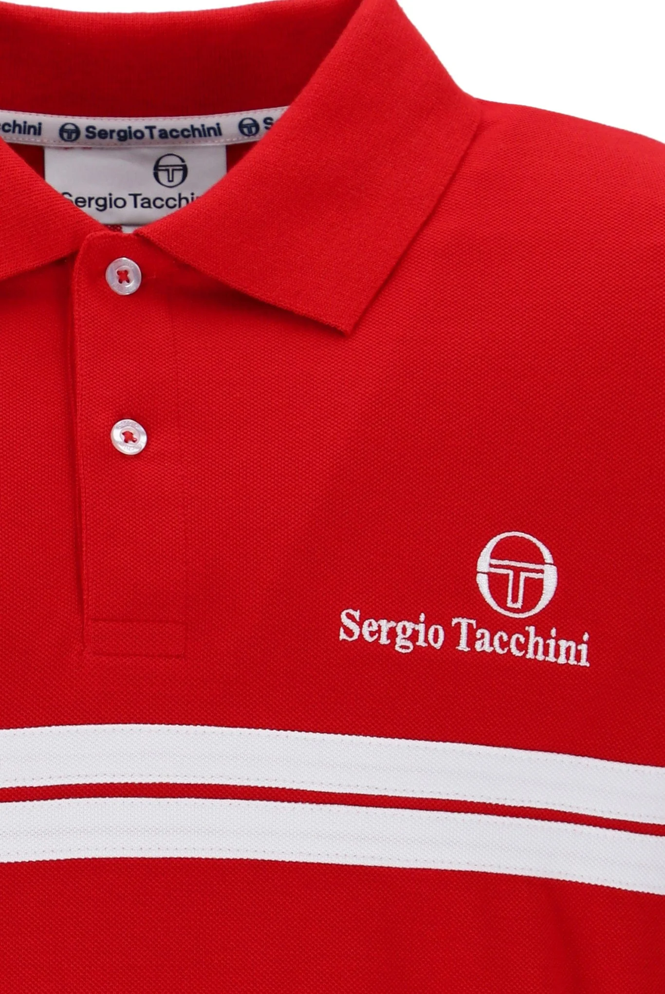 New Supermac P Polo Shirt in Adrenaline Rush/White/Maritime Blue - Image 5