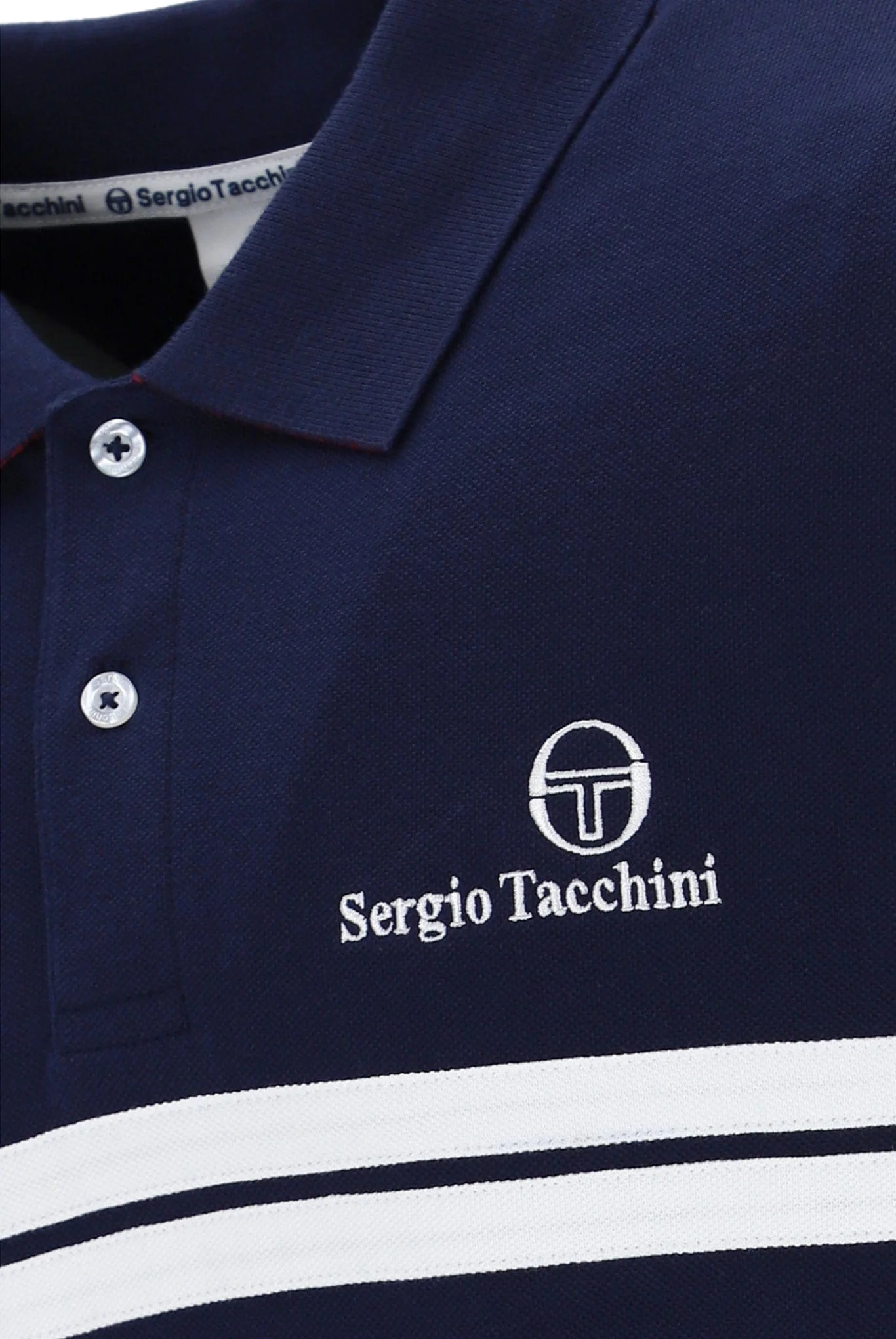 New Supermac P Polo Shirt in Maritime Blue /White/Adrenaline Rush - Image 4